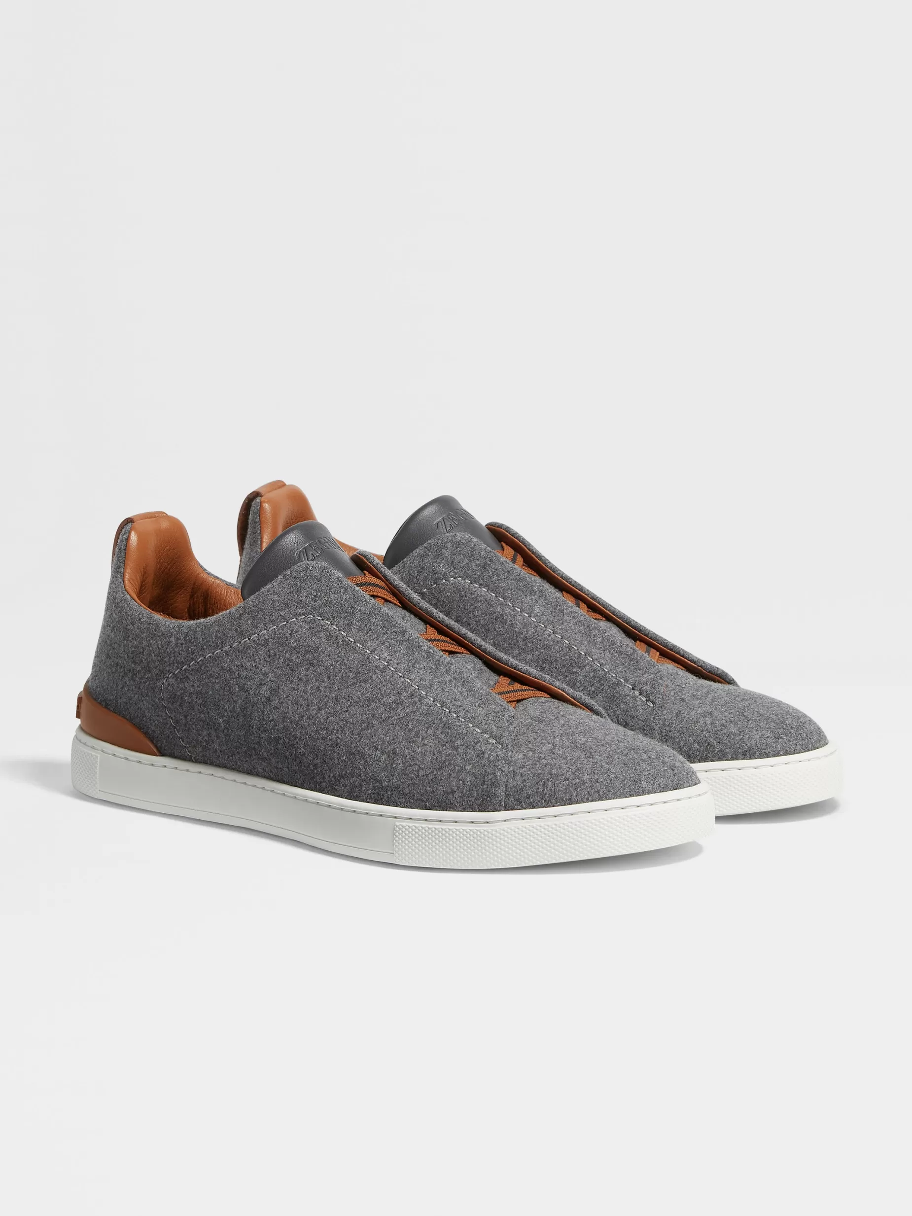 Baskets Triple Stitch™ en Laine #UseTheExisting™ Gris Chiné<ZEGNA Clearance