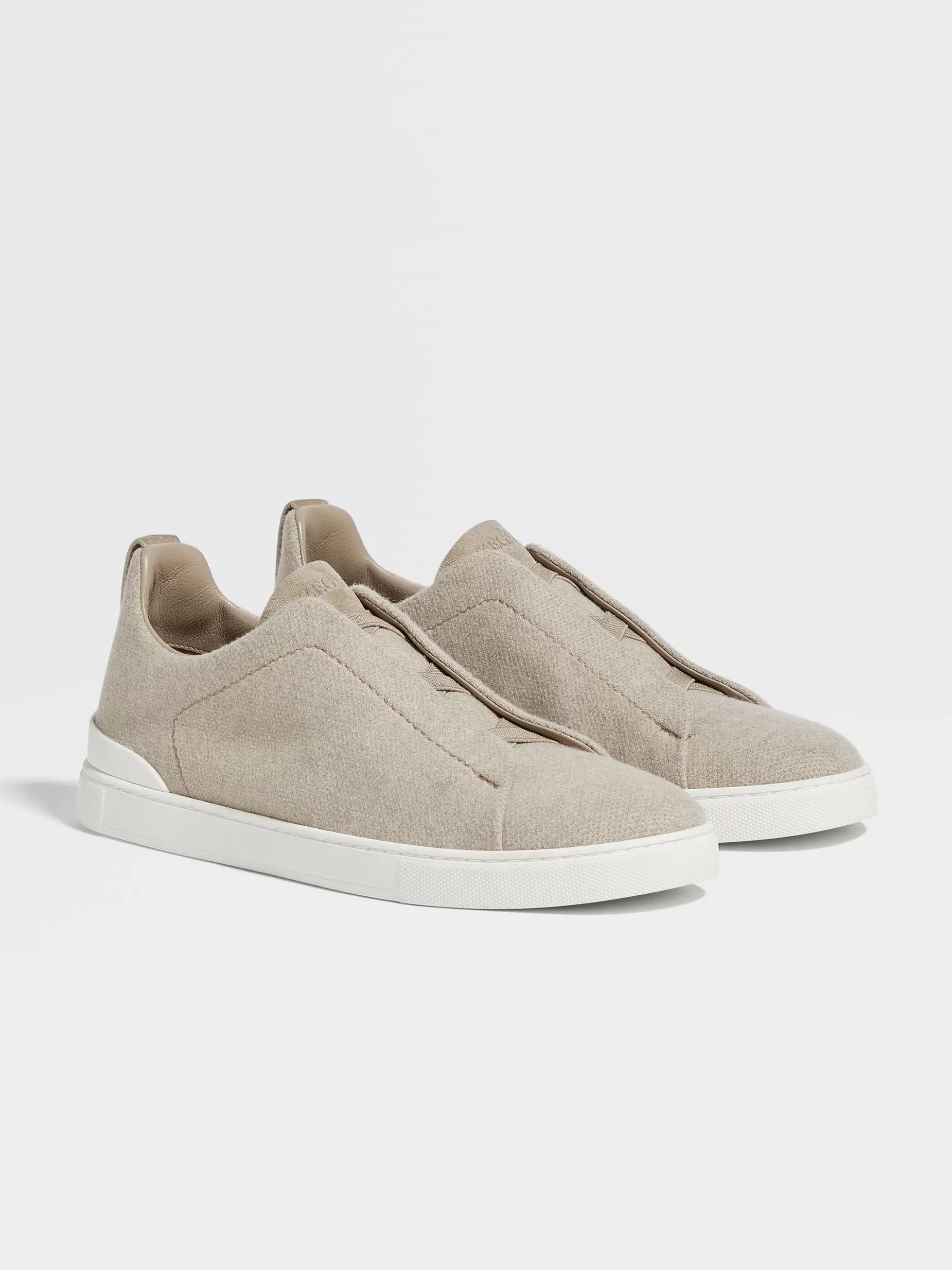 Baskets Triple Stitch™ en Oasi Cashmere Taupe Clair<ZEGNA Online