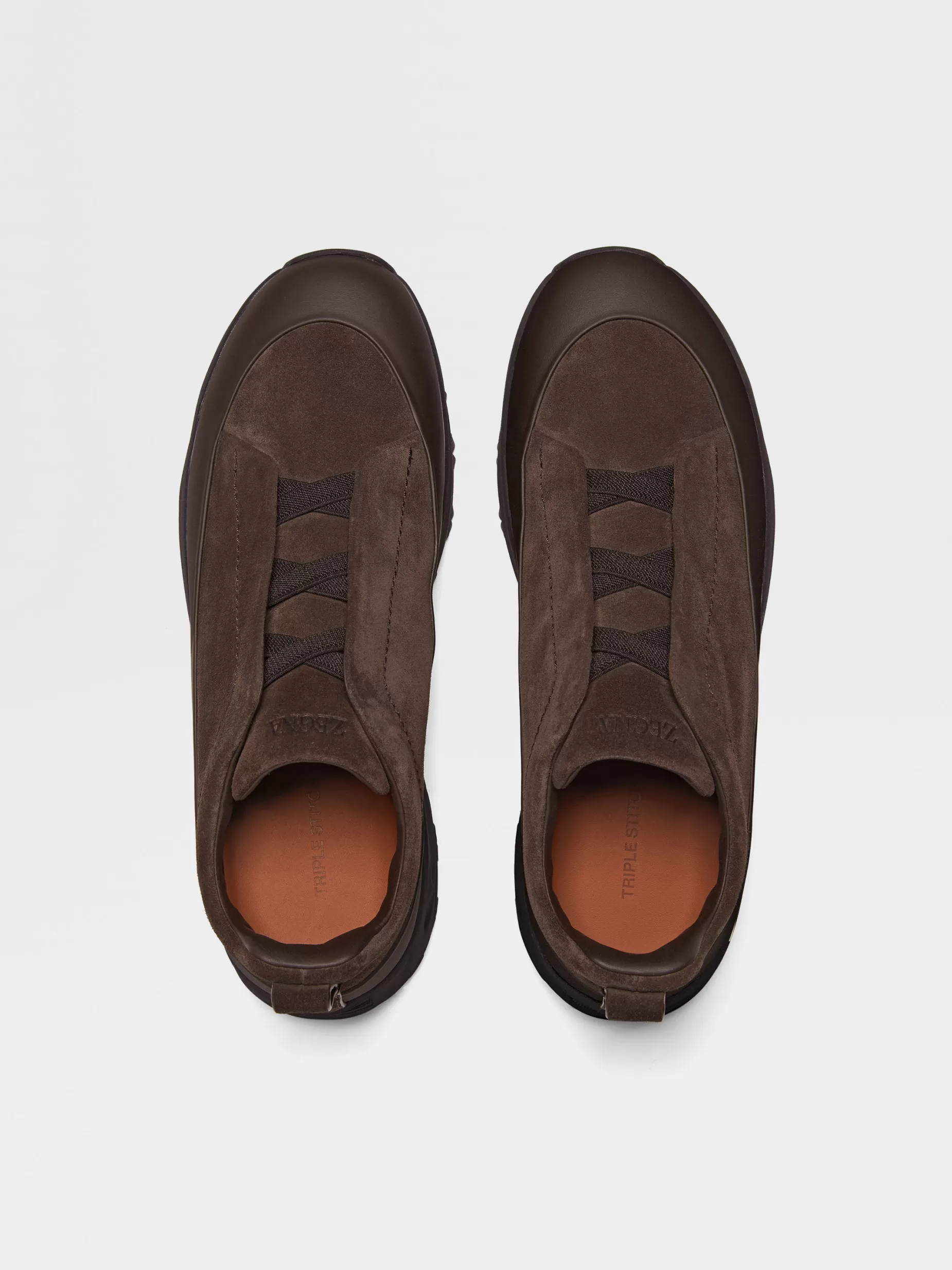 Baskets Triple Stitch™ Monte en Veau Velours et Cuir<ZEGNA Cheap