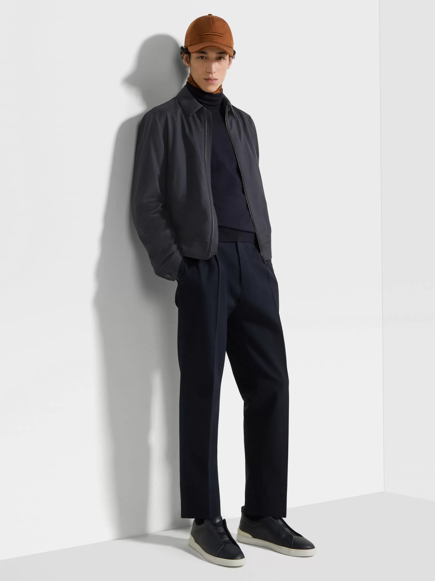 Blouson Zippé en Laine et Soie Leggerissimo<ZEGNA Store