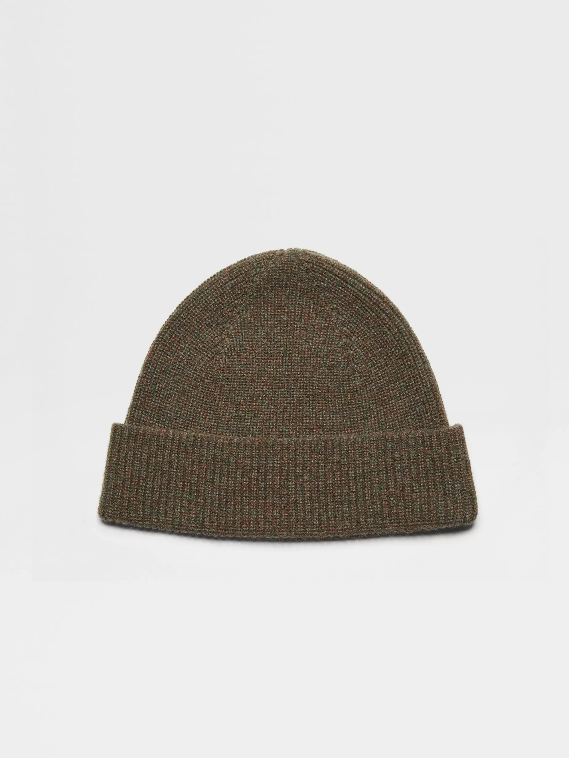 Bonnet en Oasi Cashmere Vert Kaki Chiné Multicolore<ZEGNA Shop