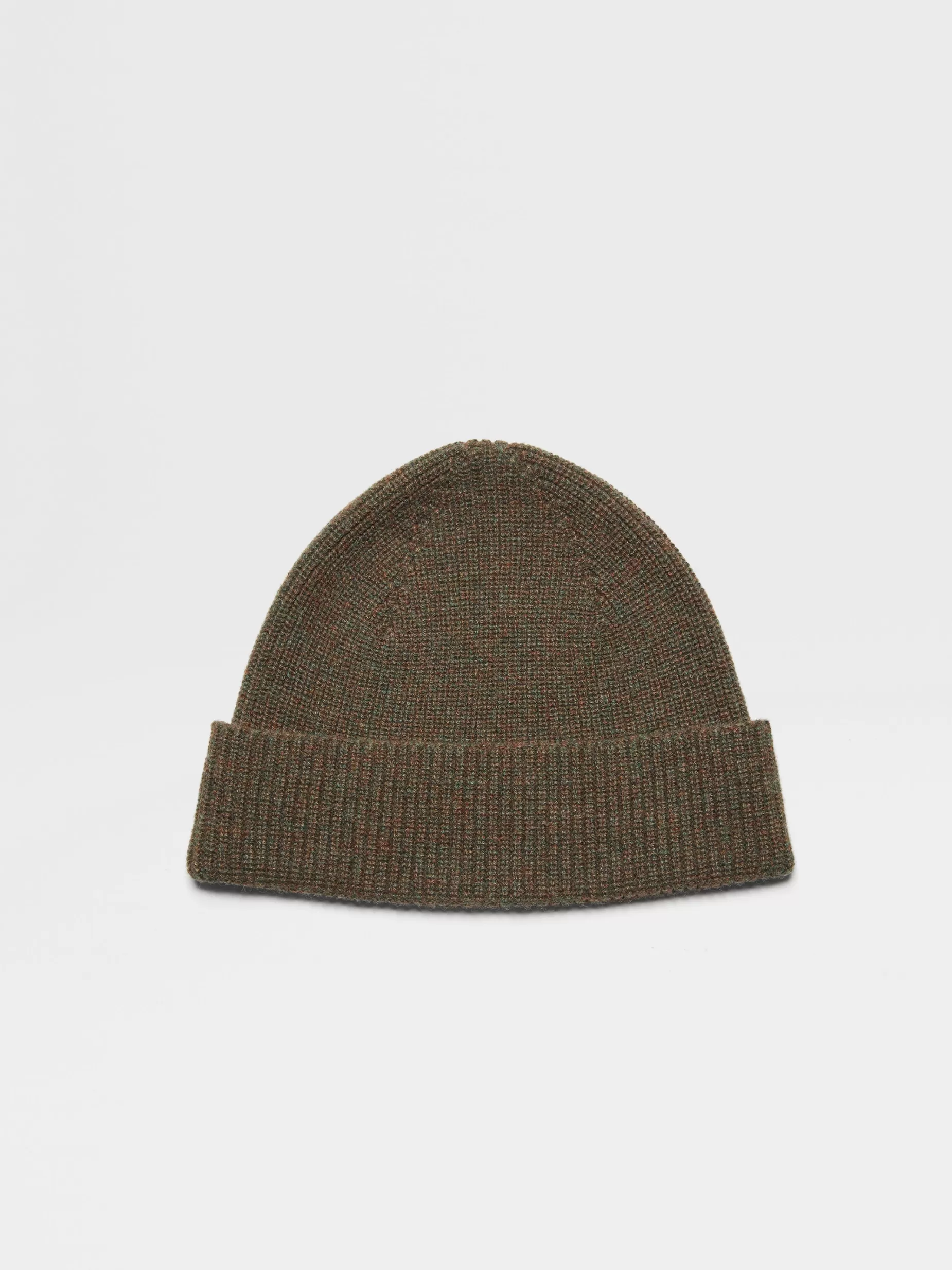 Bonnet en Oasi Cashmere Vert Kaki Chiné Multicolore<ZEGNA Shop