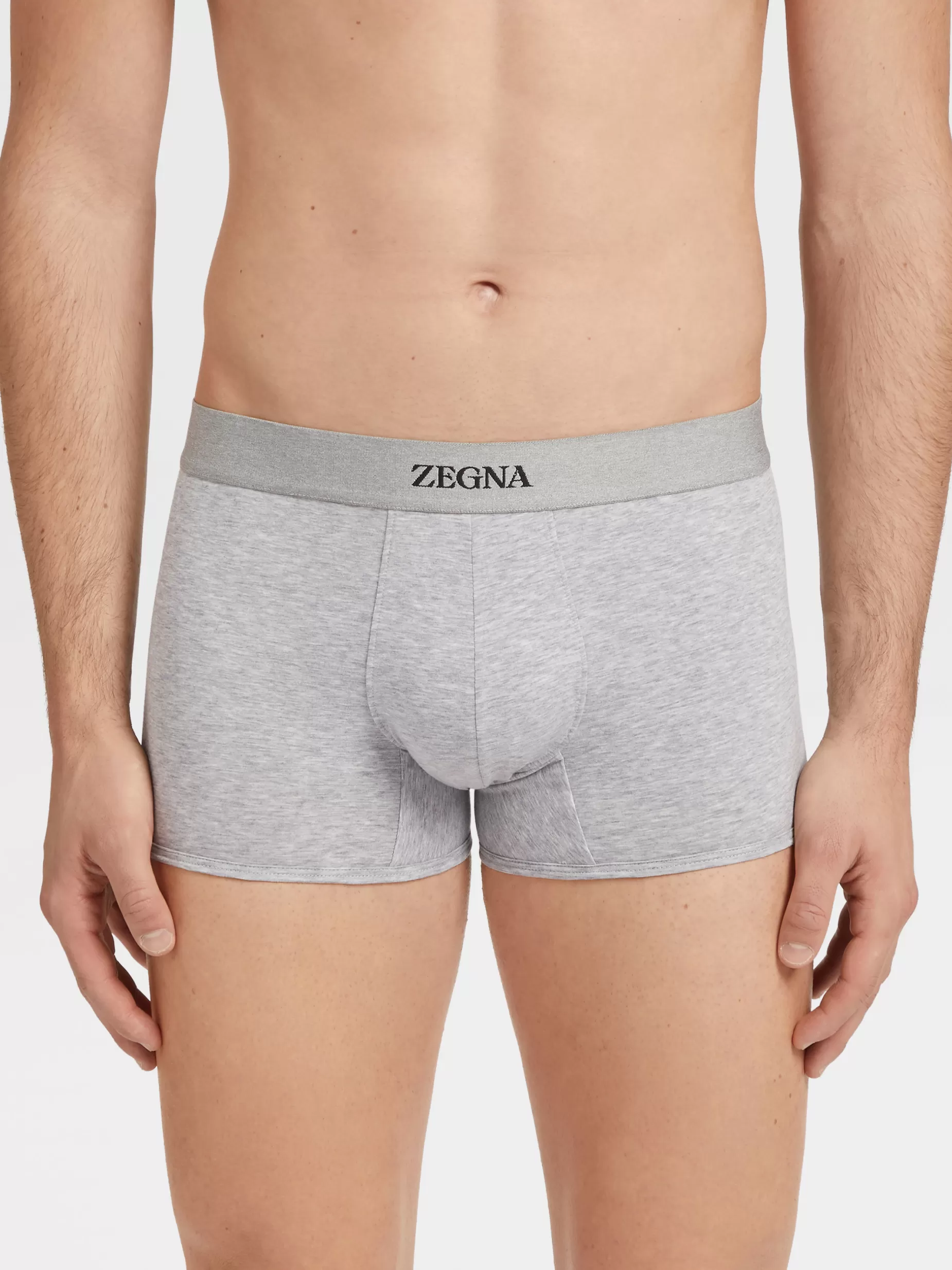 Boxer en Coton Gris Chiné<ZEGNA Cheap