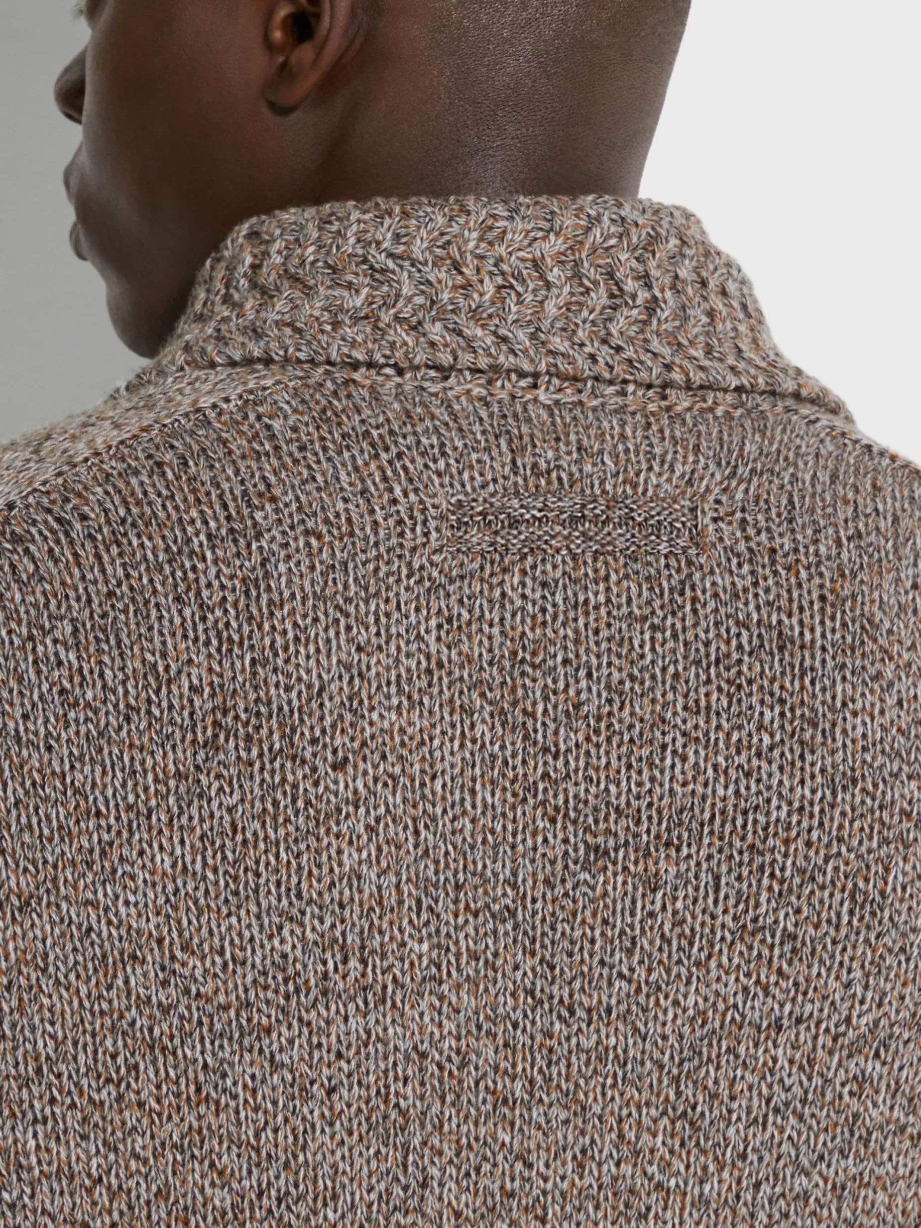 Cardigan en Oasi Cashmere Foliage Foncé et Taupe<ZEGNA Cheap