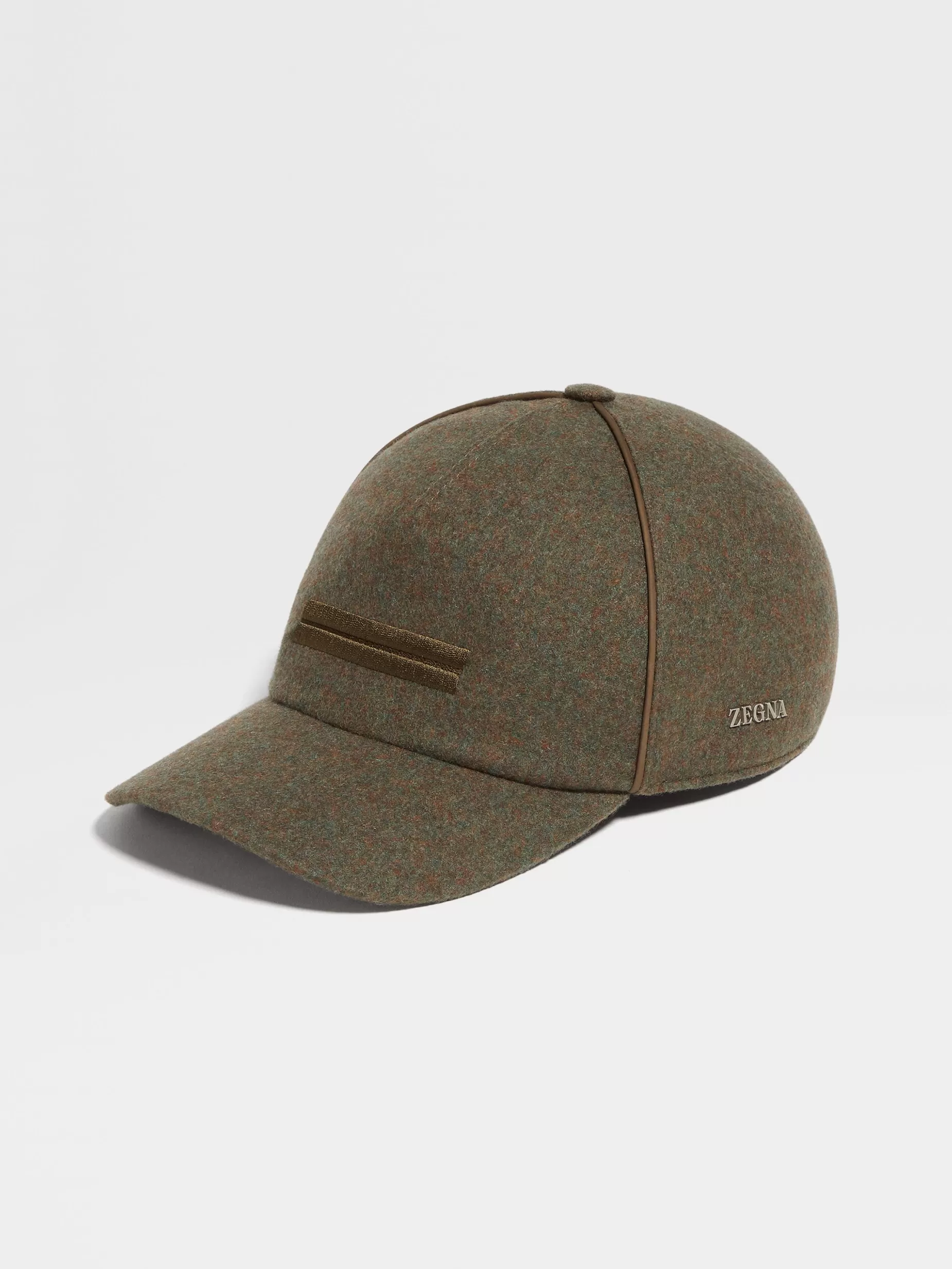 Casquette en Oasi Cashmere Vert Kaki Chiné Multicolore<ZEGNA Hot