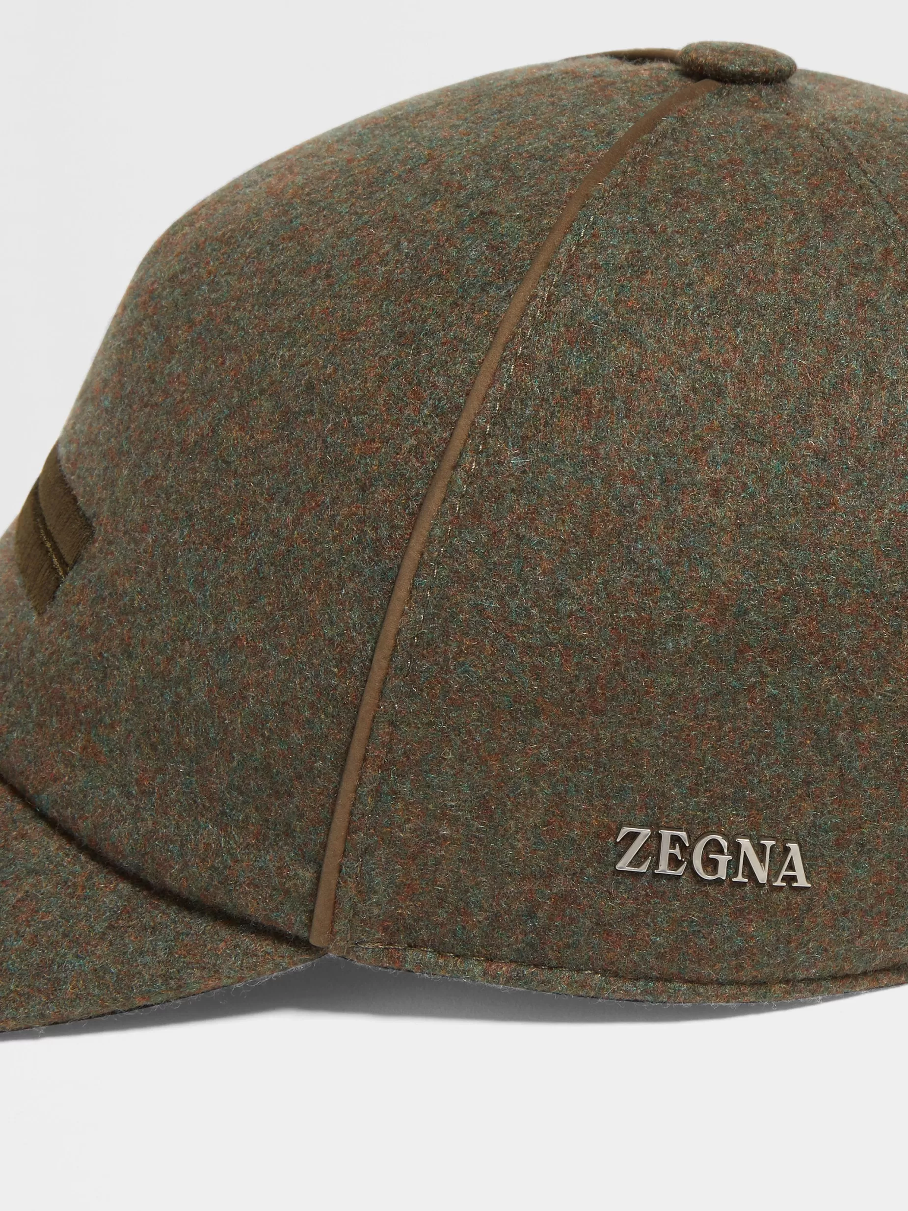 Casquette en Oasi Cashmere Vert Kaki Chiné Multicolore<ZEGNA Hot