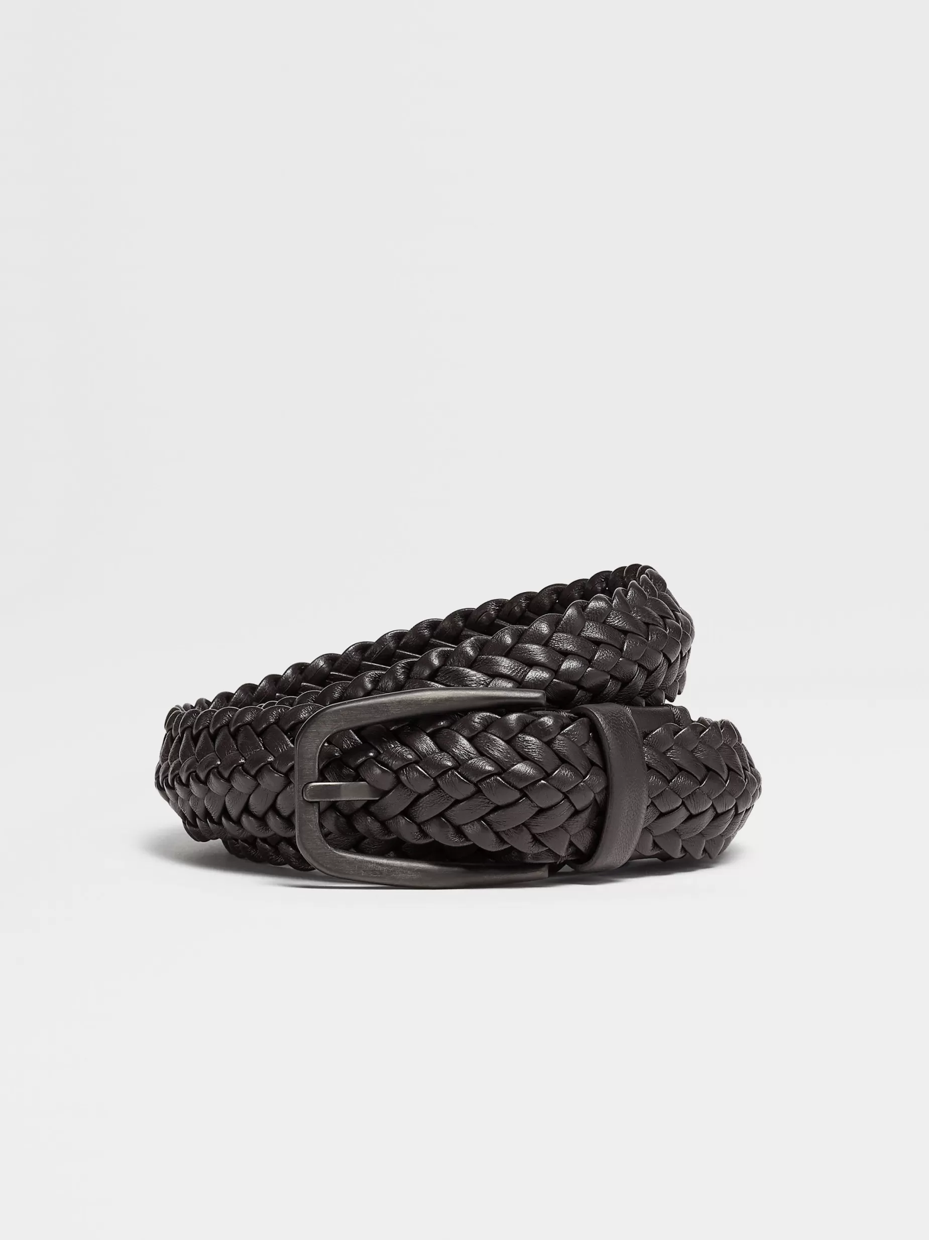 Ceinture en Cuir Marron Foncé<ZEGNA Discount