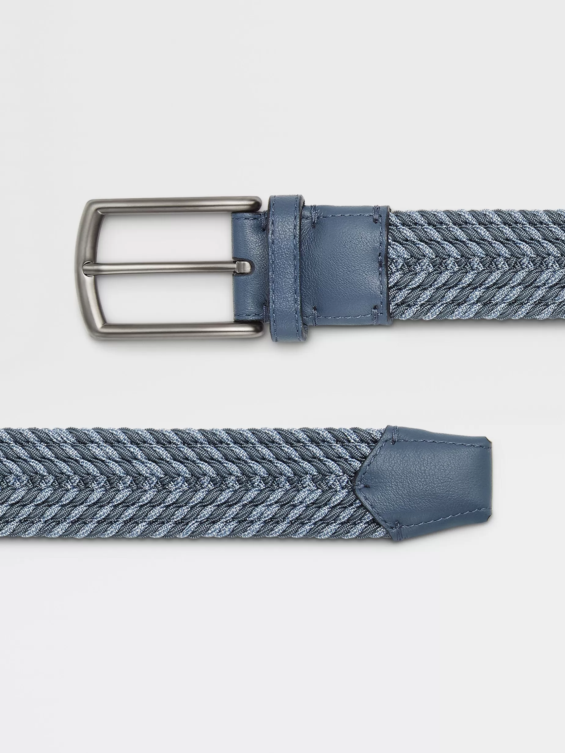 Ceinture en Rayonne Tressée Bleu Clair et Bleu<ZEGNA Cheap