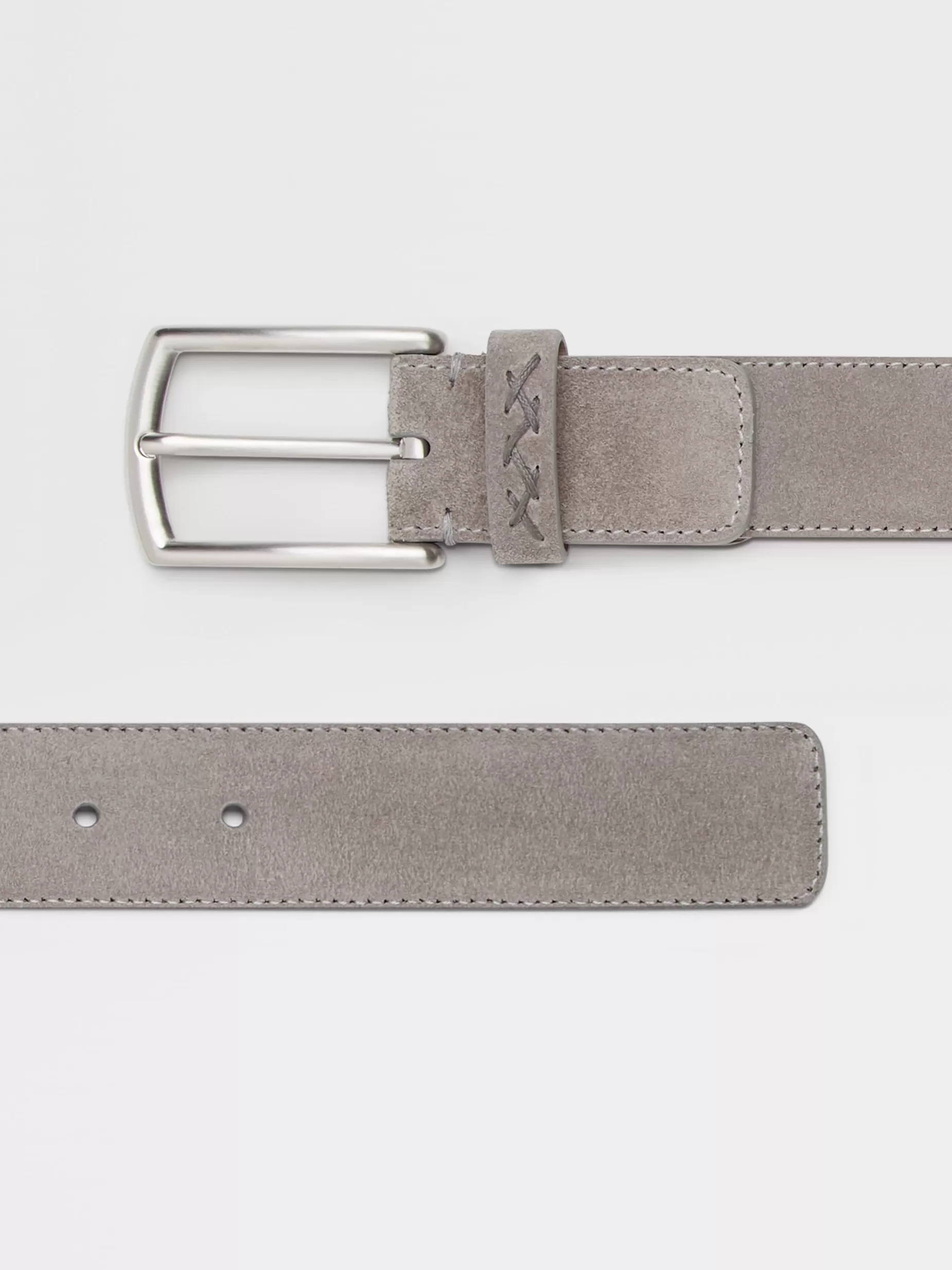 Ceinture en Veau Velours Gris Chiné<ZEGNA Shop