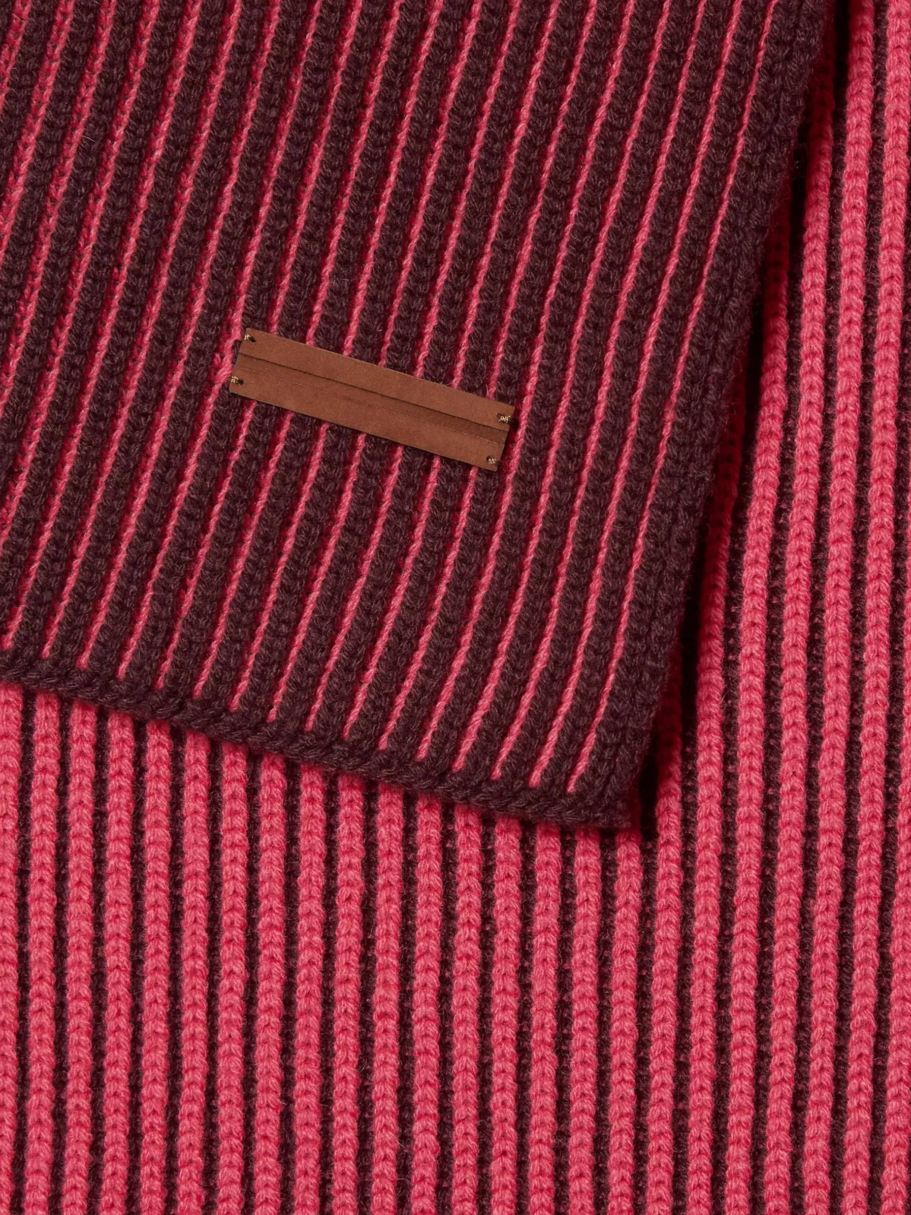 Écharpe en Oasi Cashmere Fuchsia et Violet Foncé<ZEGNA Discount