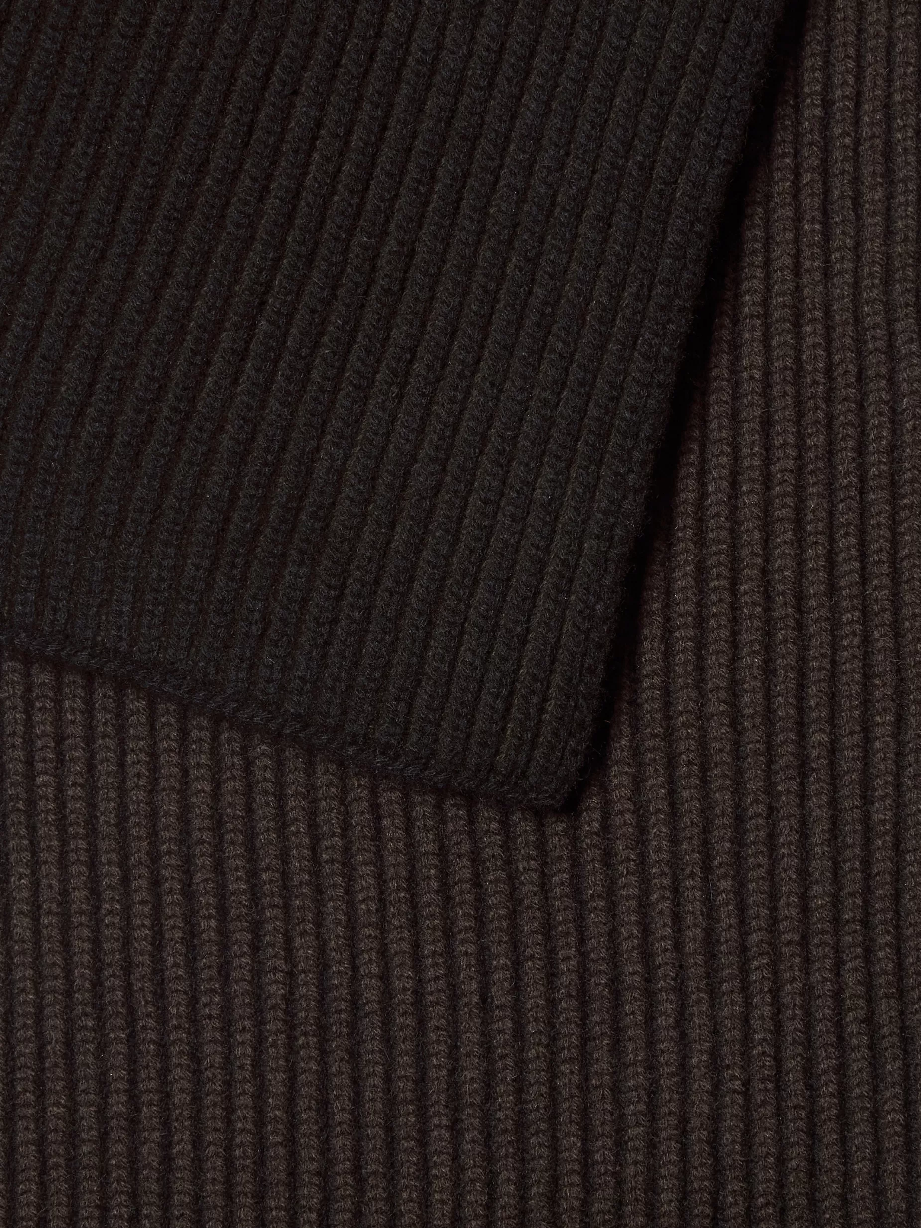 Écharpe en Oasi Cashmere Noir et Marron Foncé<ZEGNA Best