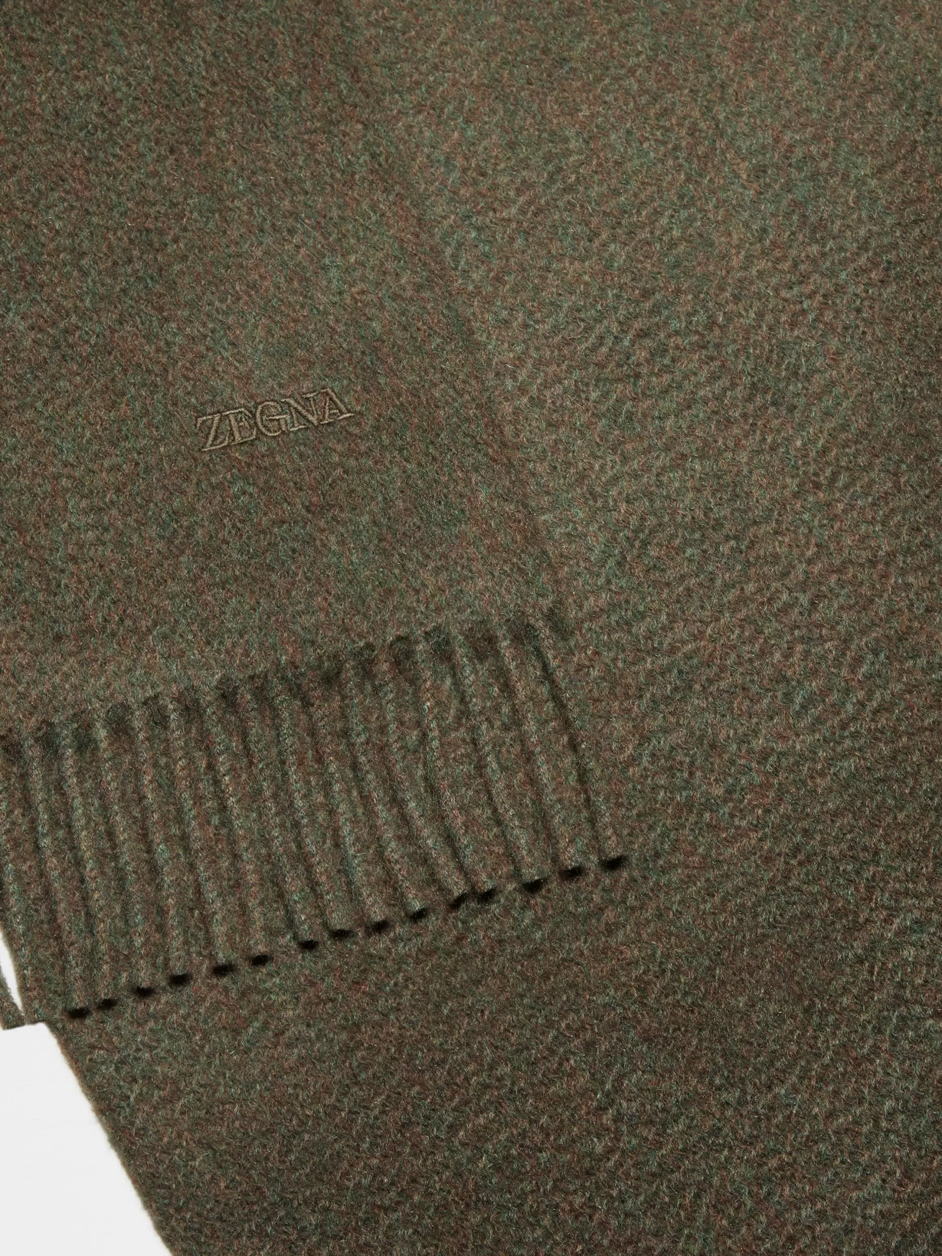 Écharpe en Oasi Cashmere Vert Foncé Chiné Multicolore<ZEGNA Cheap