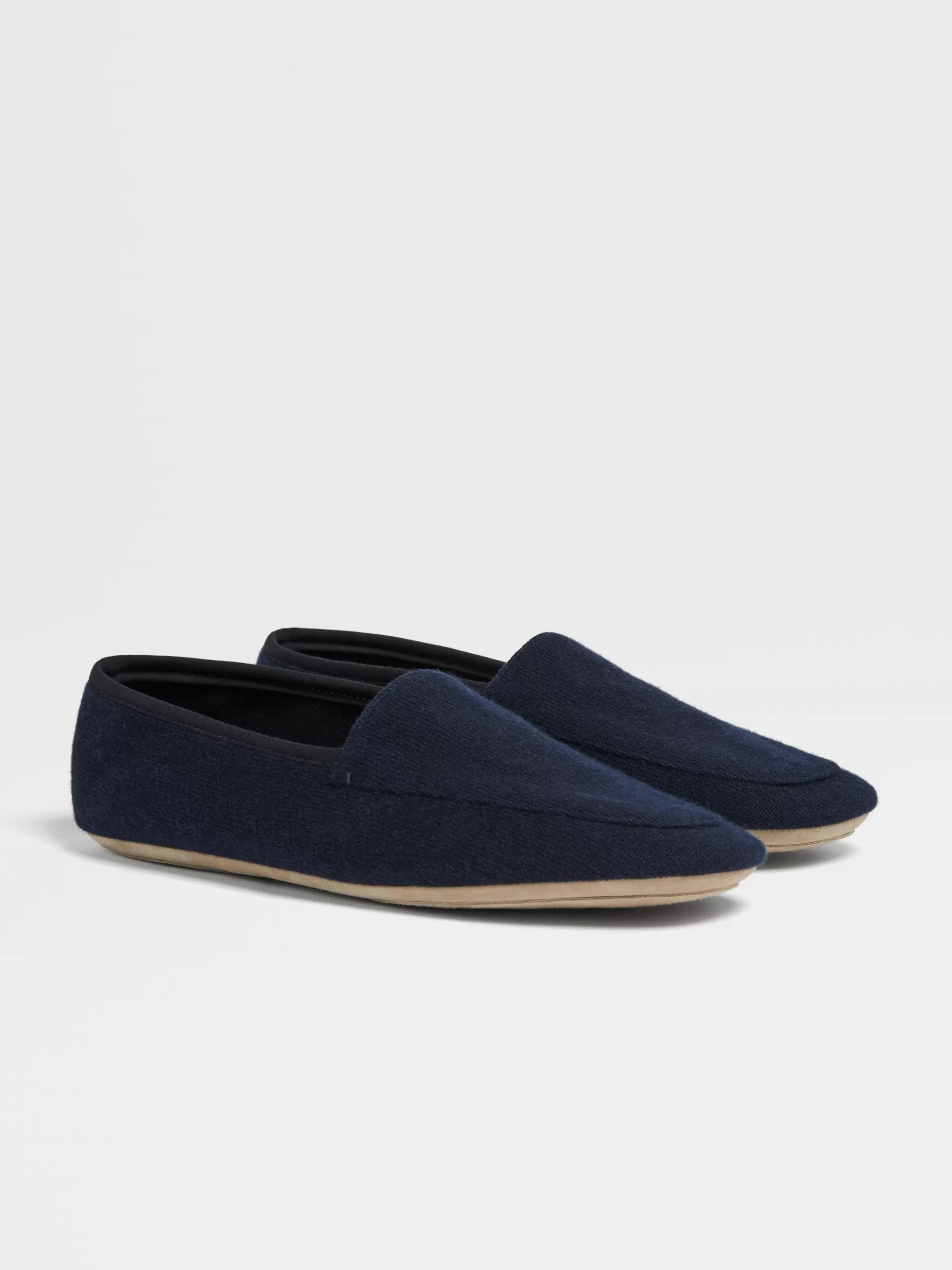 Chaussons en Cachemire Bleu Marine<ZEGNA Sale