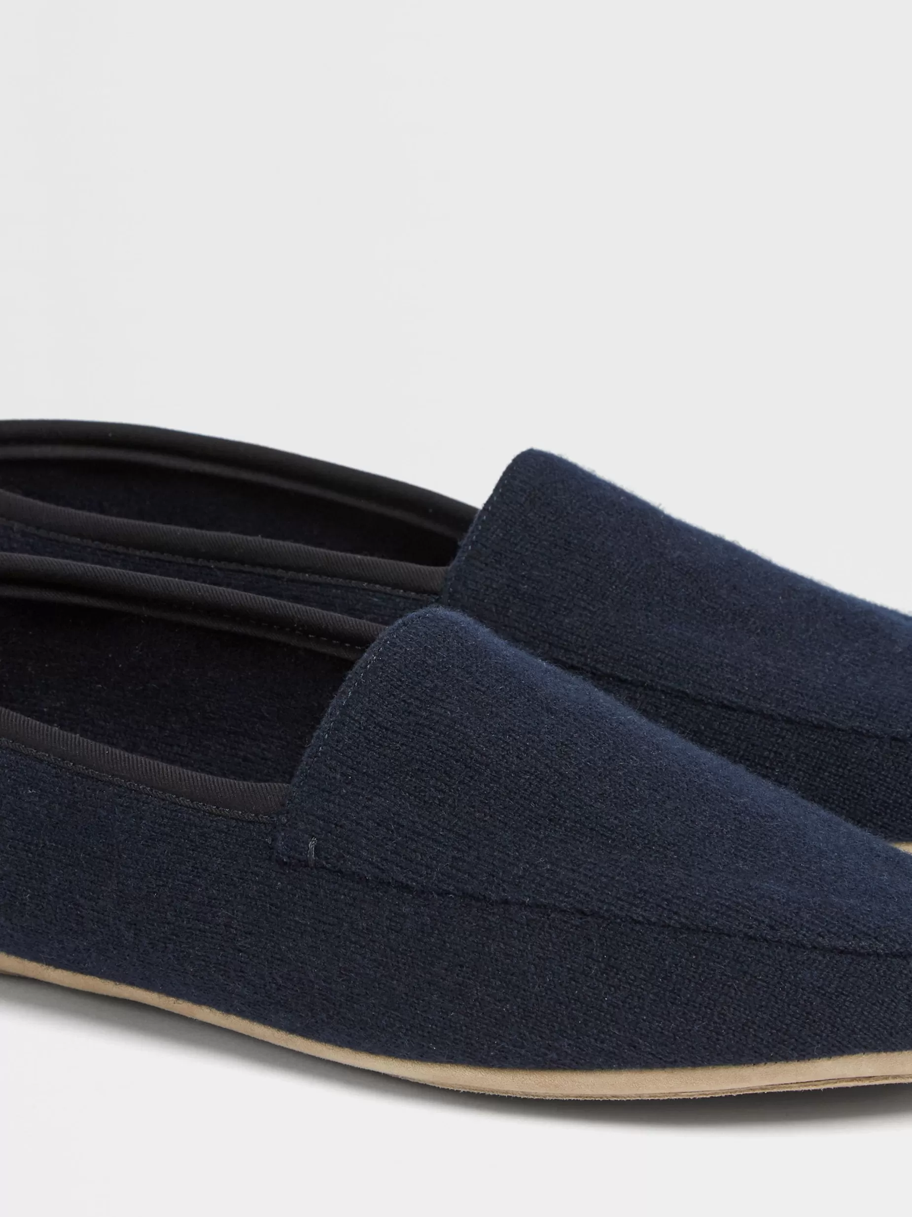 Chaussons en Cachemire Bleu Marine<ZEGNA Sale