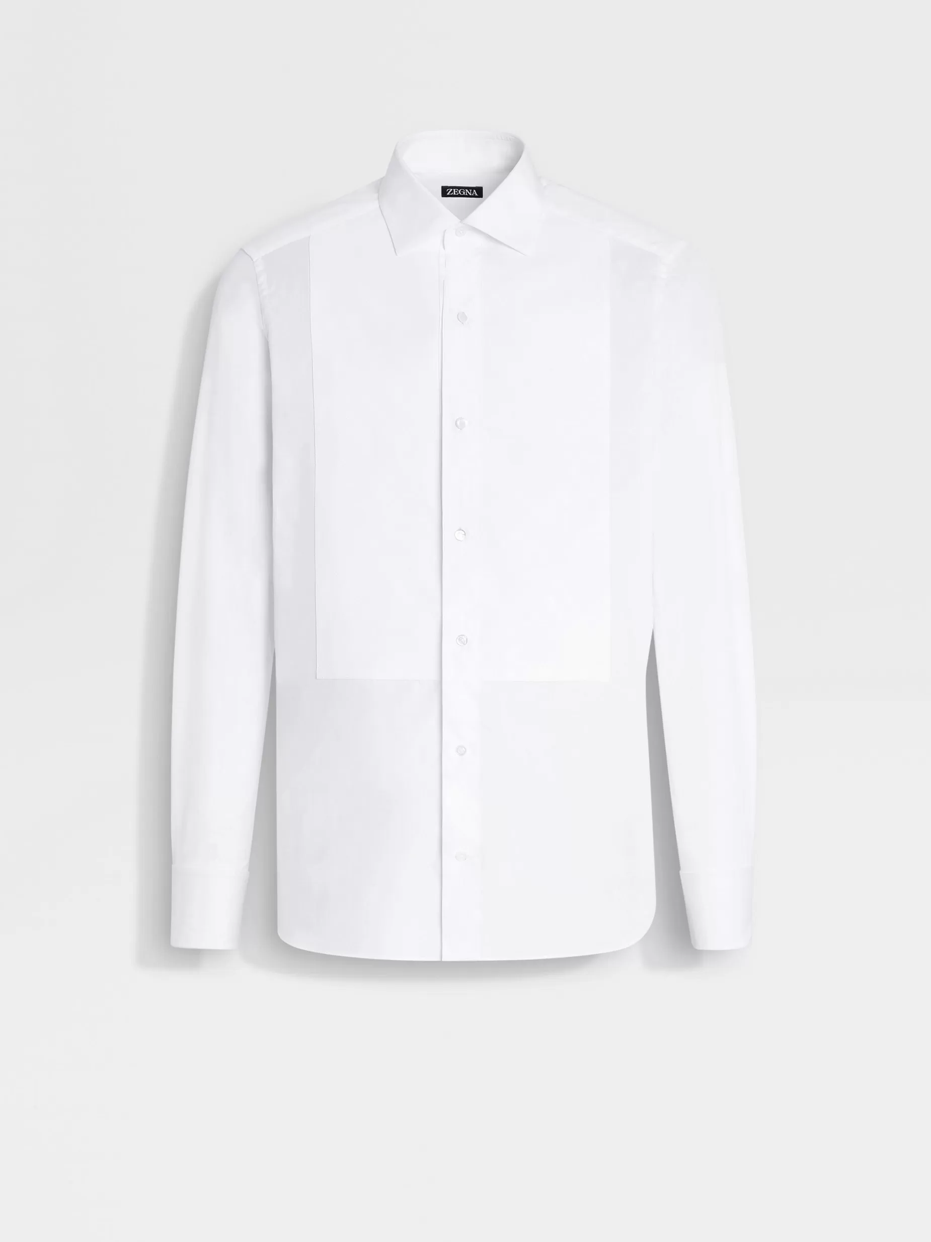 Chemise de Smoking en Coton Blanc Optique<ZEGNA Outlet