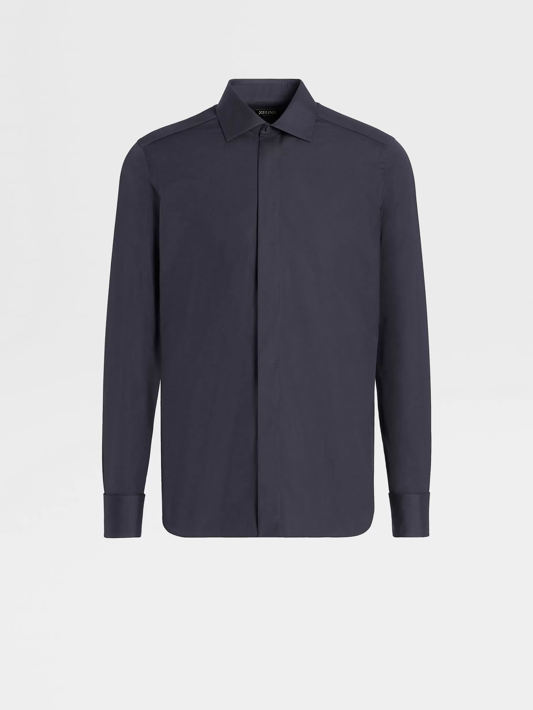 Chemise de Soirée en Trofeo™ Silk Bleu Marine<ZEGNA Flash Sale