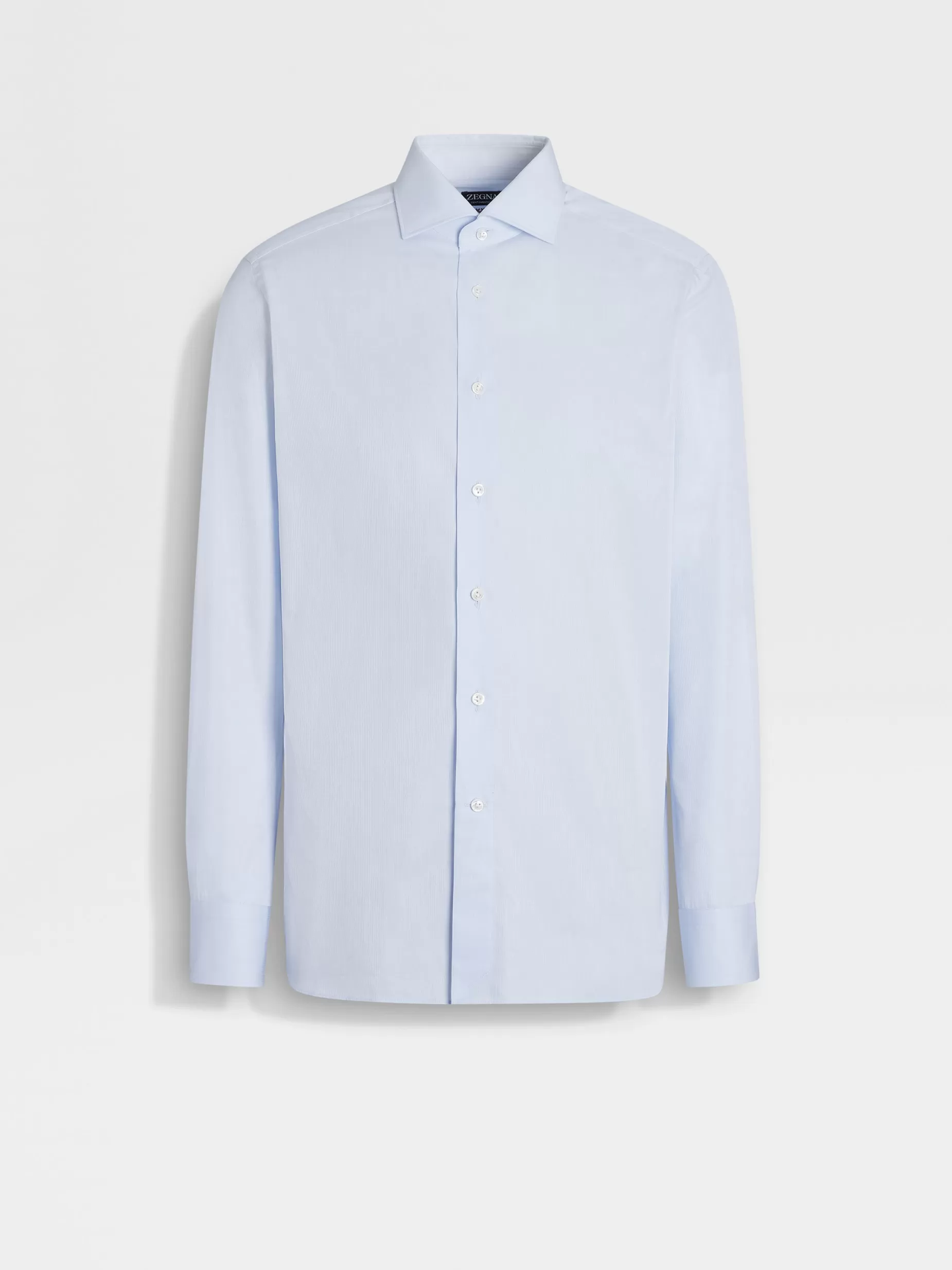 Chemise en Coton Centoventimila à Micro-Rayures Bleu Clair<ZEGNA Hot