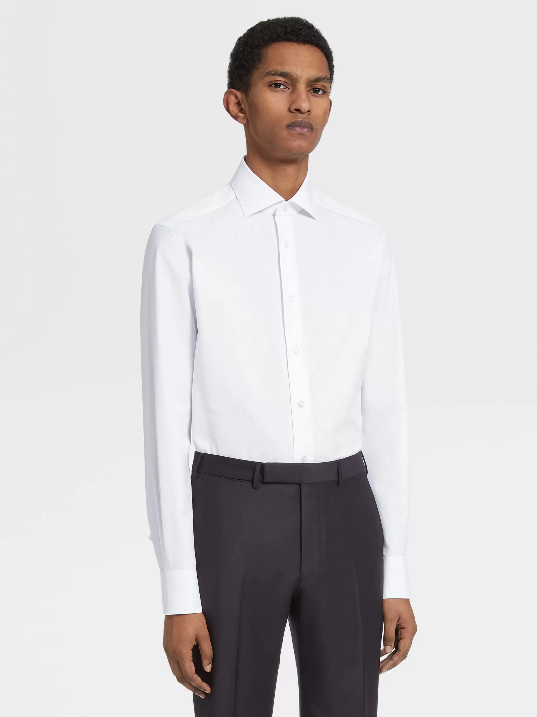 Chemise Habillée à Manches Longues en Coton Sea Island he<ZEGNA Best