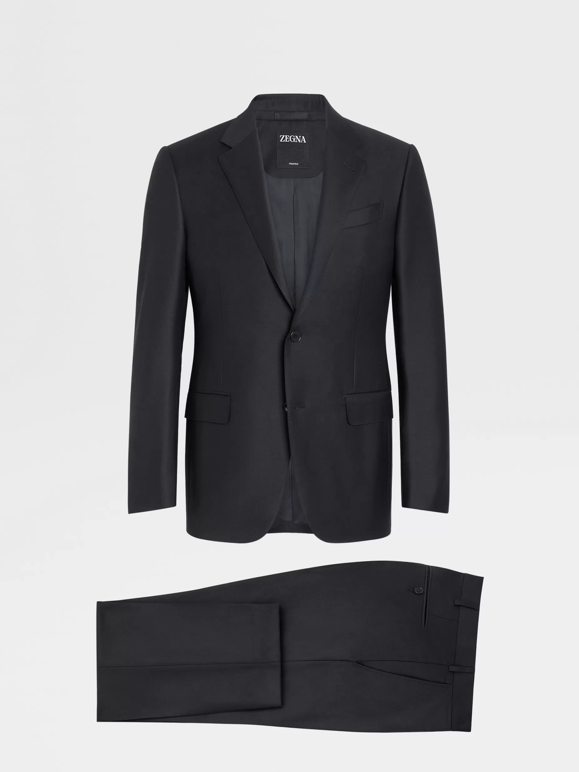 Costume en Laine Trofeo™ Bleu Marine<ZEGNA New