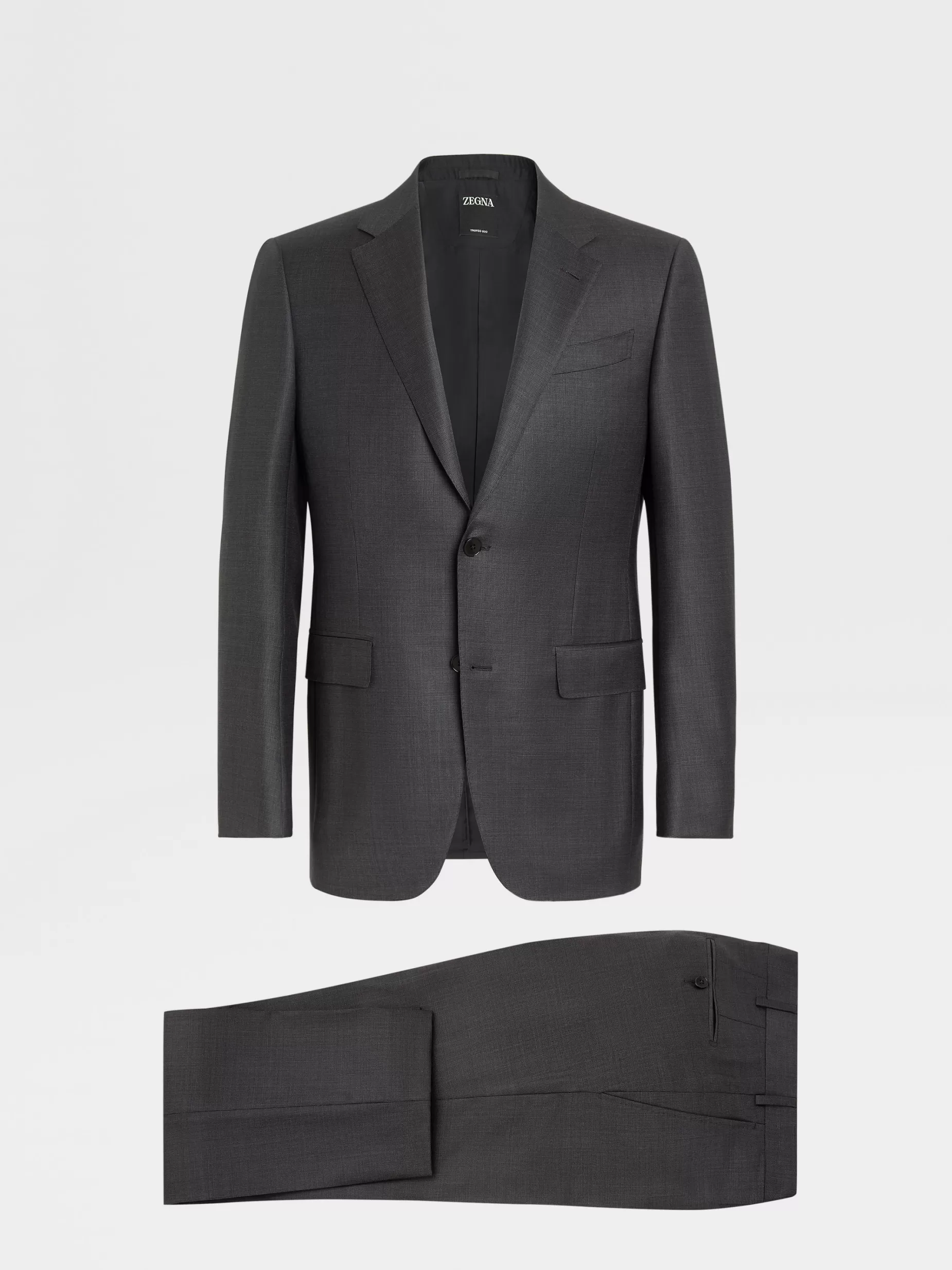 Costume en Laine Trofeo™ Gris Foncé<ZEGNA Best Sale