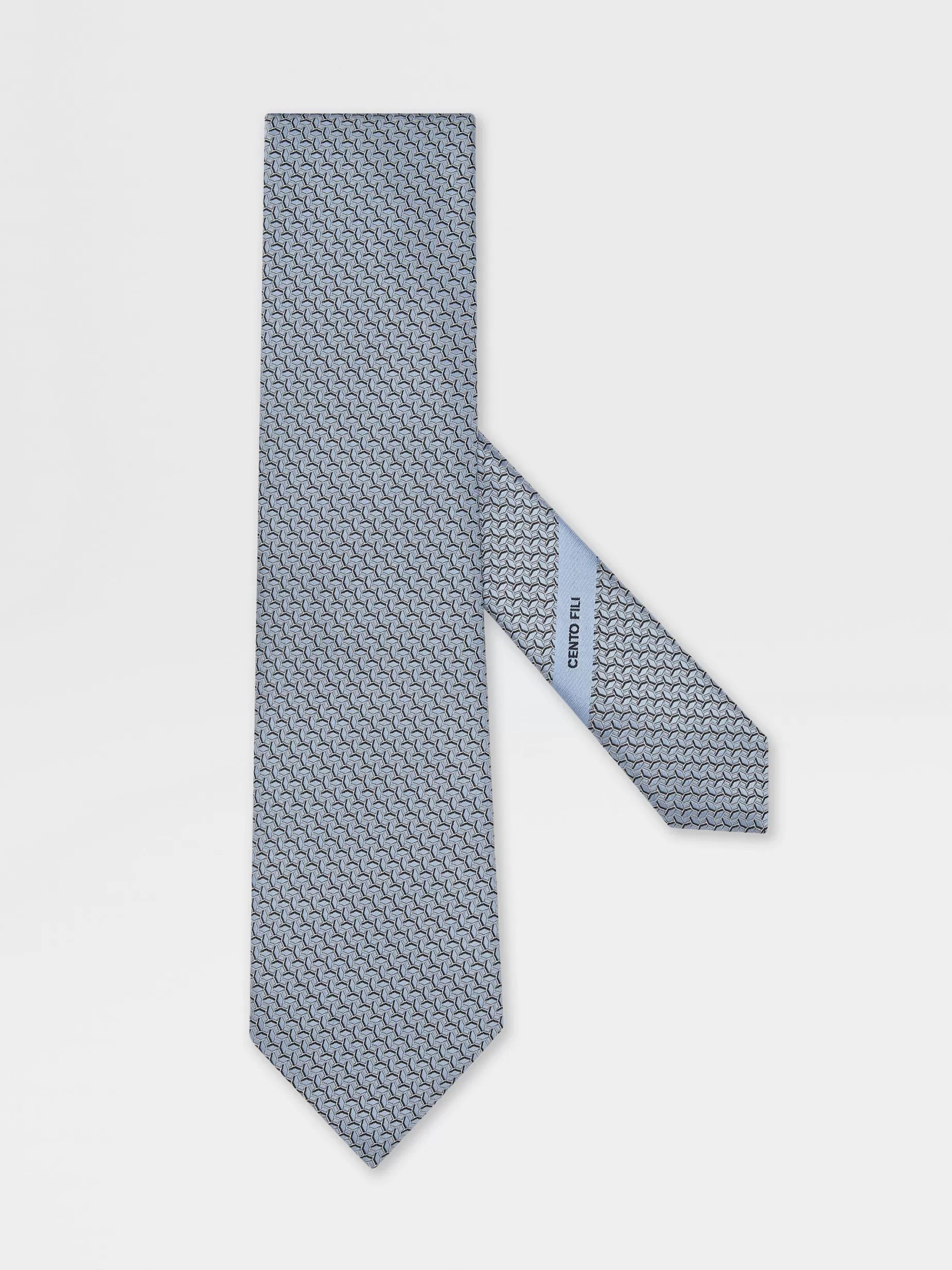 Cravate en Soie CENTO FILI Bleu Clair<ZEGNA Best Sale