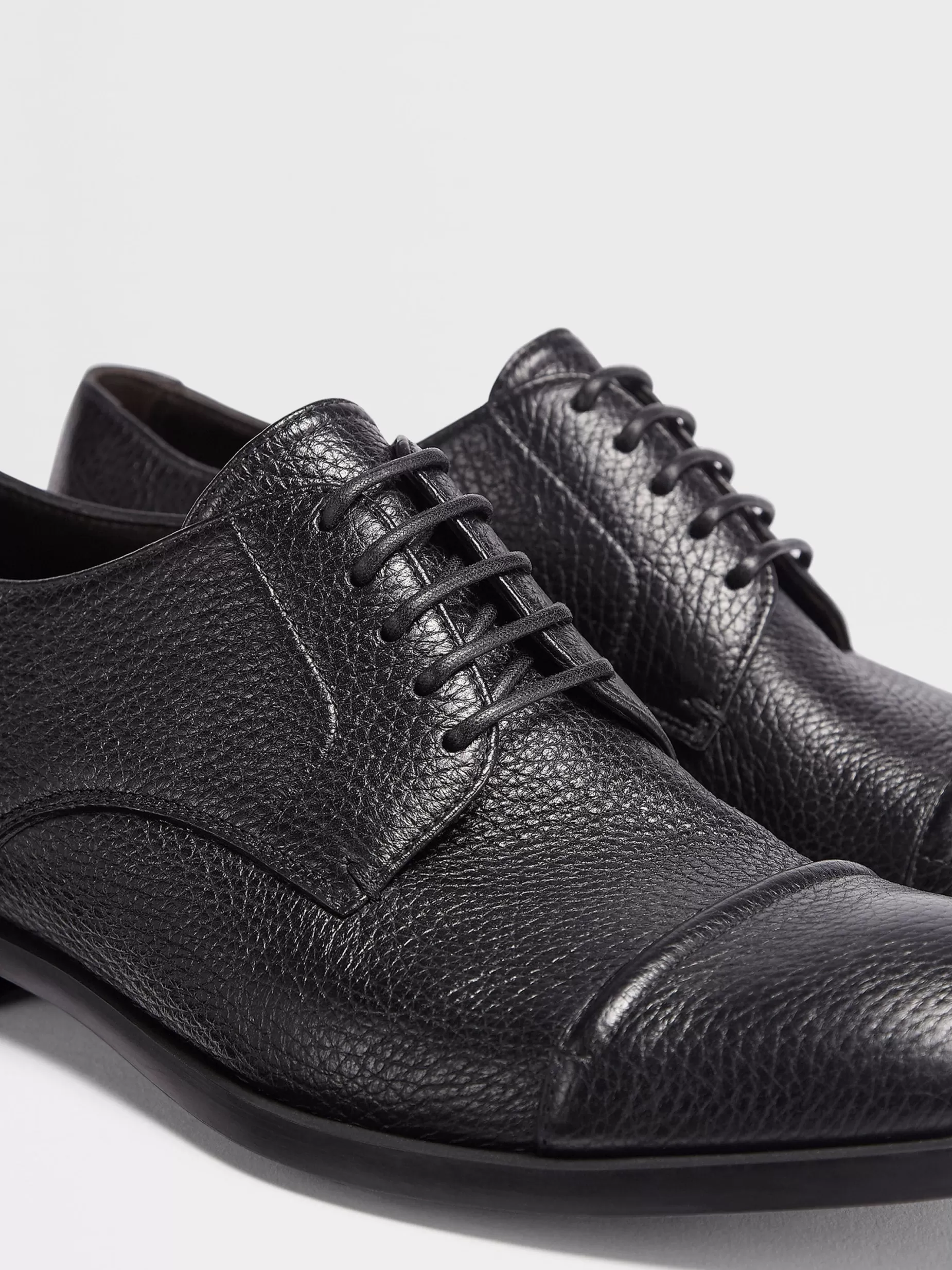 Derbies à Bout Droit Siena Flex en Cuir de Cerf s<ZEGNA Sale