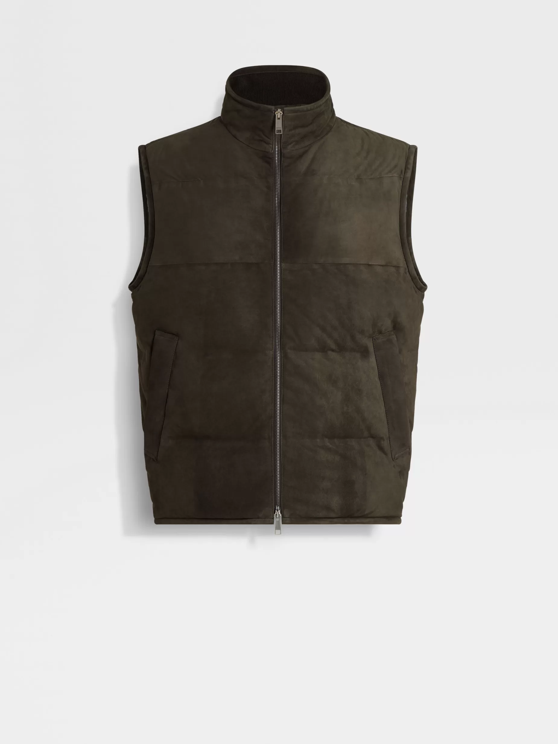 Gilet Sans Manches en Veau Velours<ZEGNA Online