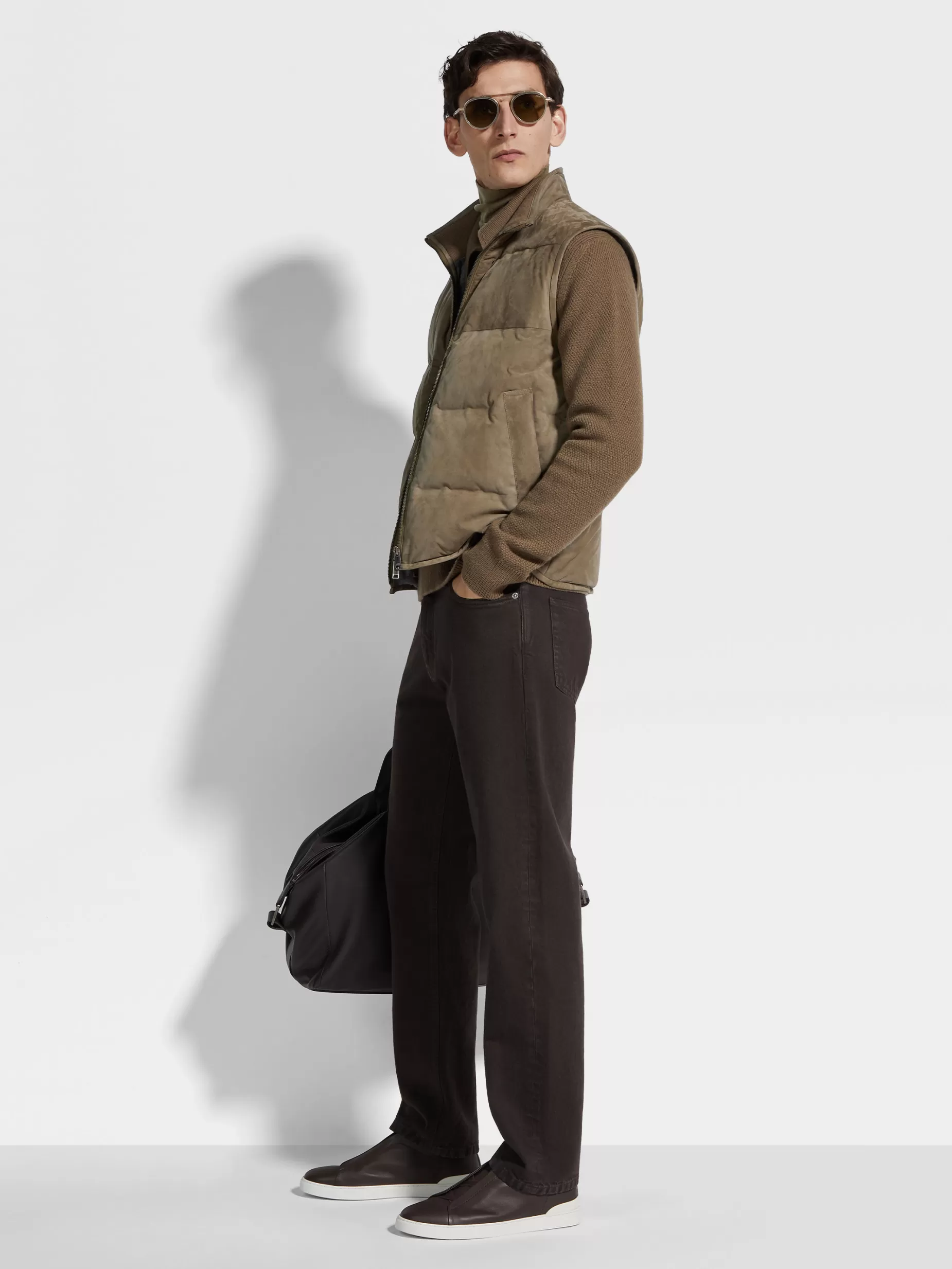 Gilet Sans Manches en Veau Velours<ZEGNA Shop