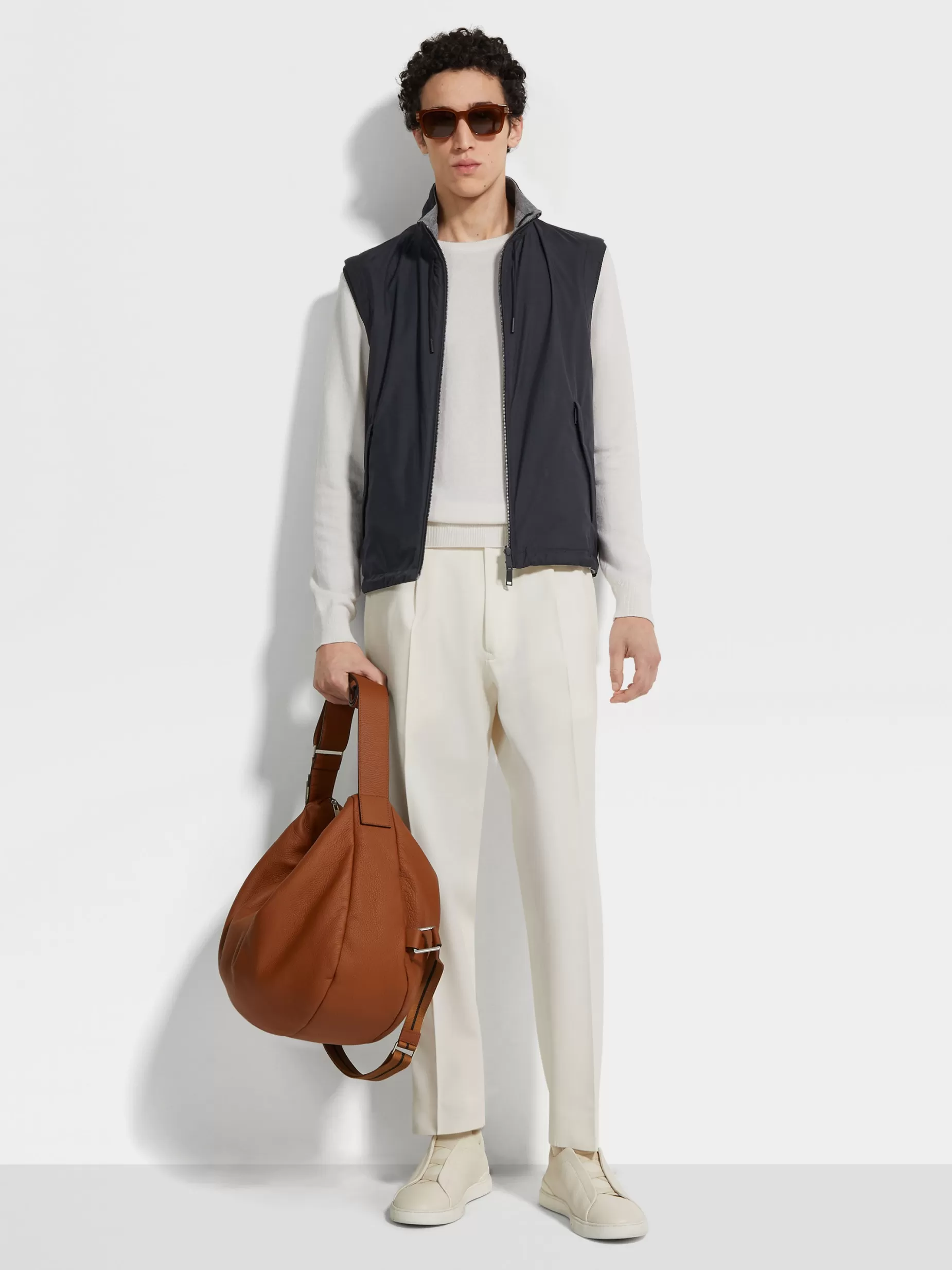 Gilet Sans Manches Réversible Brezza en Microfibre<ZEGNA Fashion