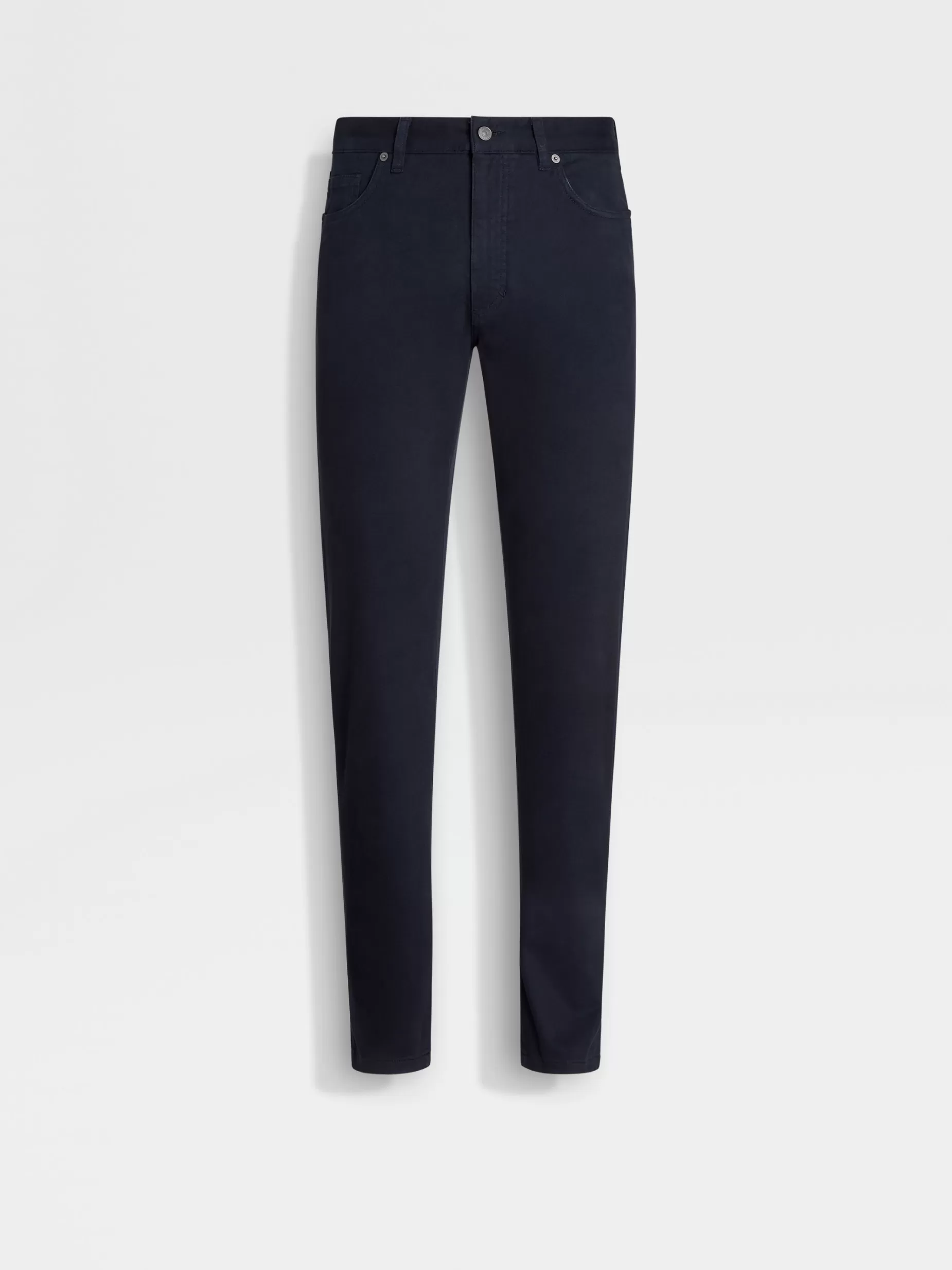 Jean Roccia en Coton Extensible Bleu Marine<ZEGNA Online