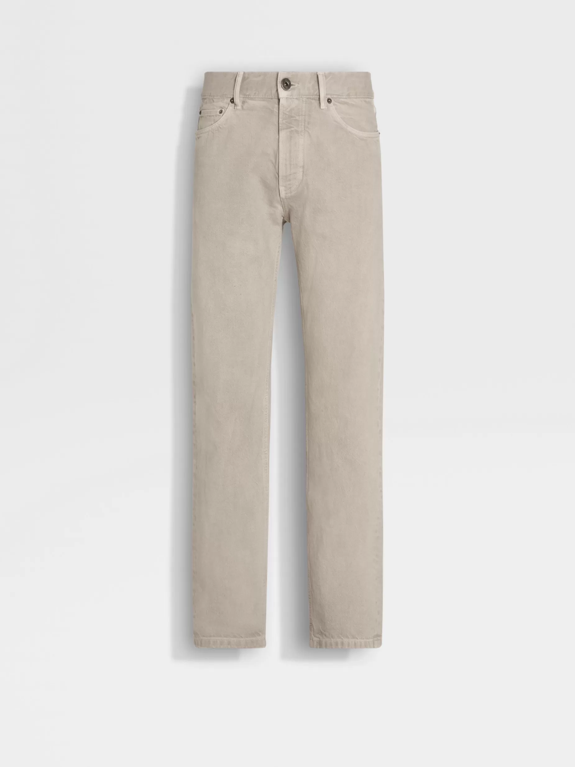 Jean Roccia en Coton Taupe Clair<ZEGNA Discount