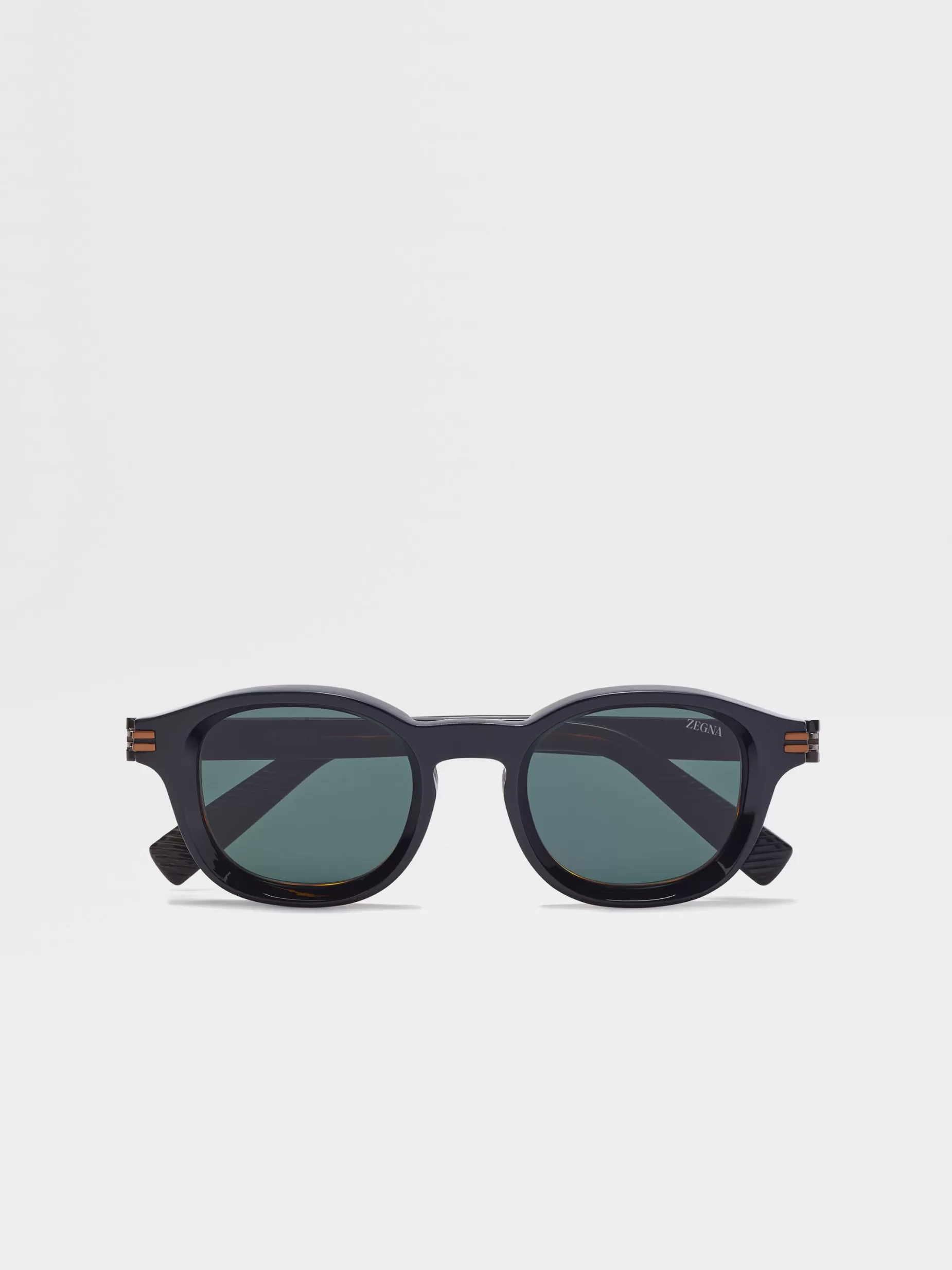 Lunettes de Soleil Aurora I en Acétate Noir et Havane<ZEGNA Cheap