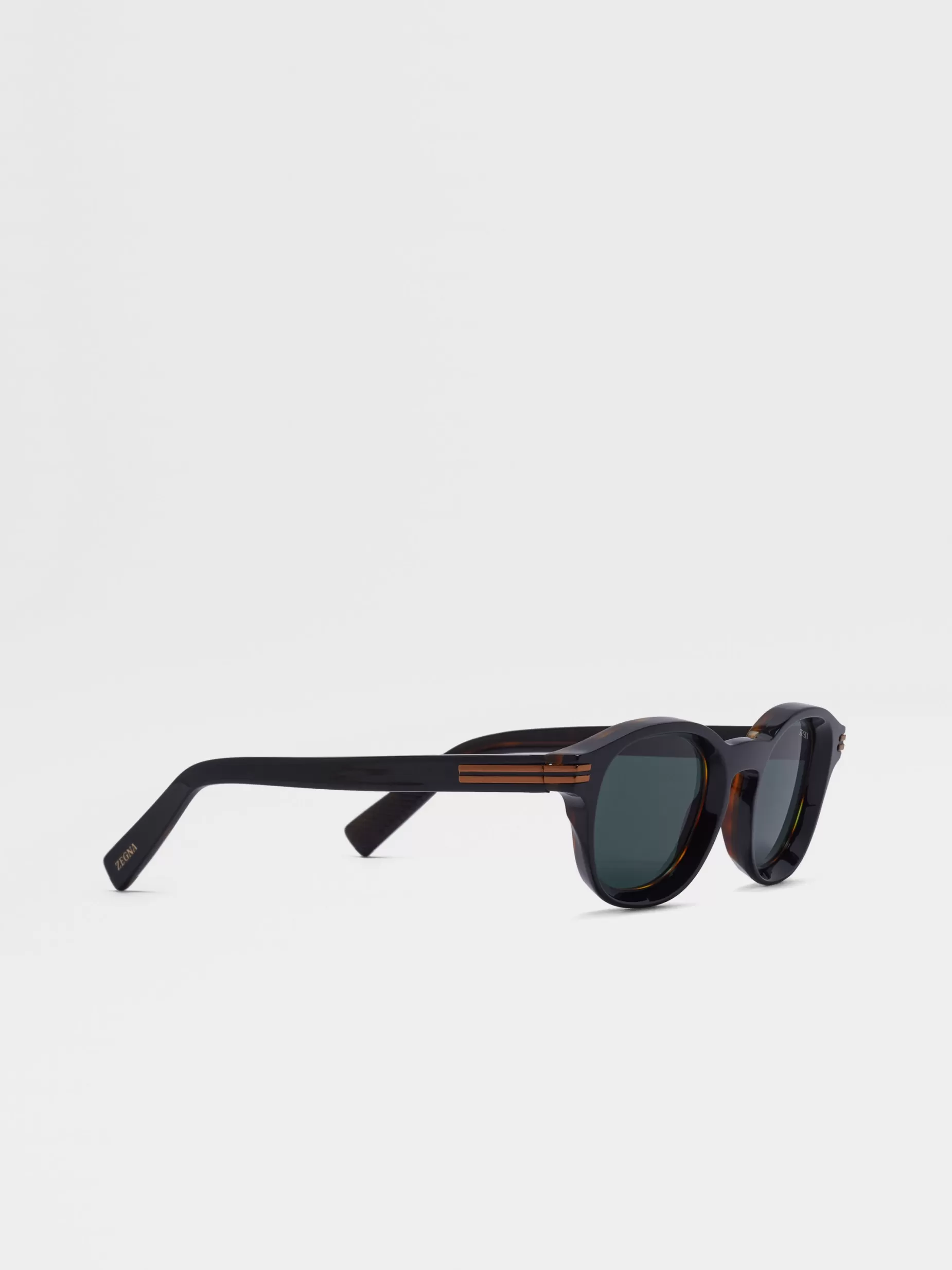 Lunettes de Soleil Aurora I en Acétate Noir et Havane<ZEGNA Cheap