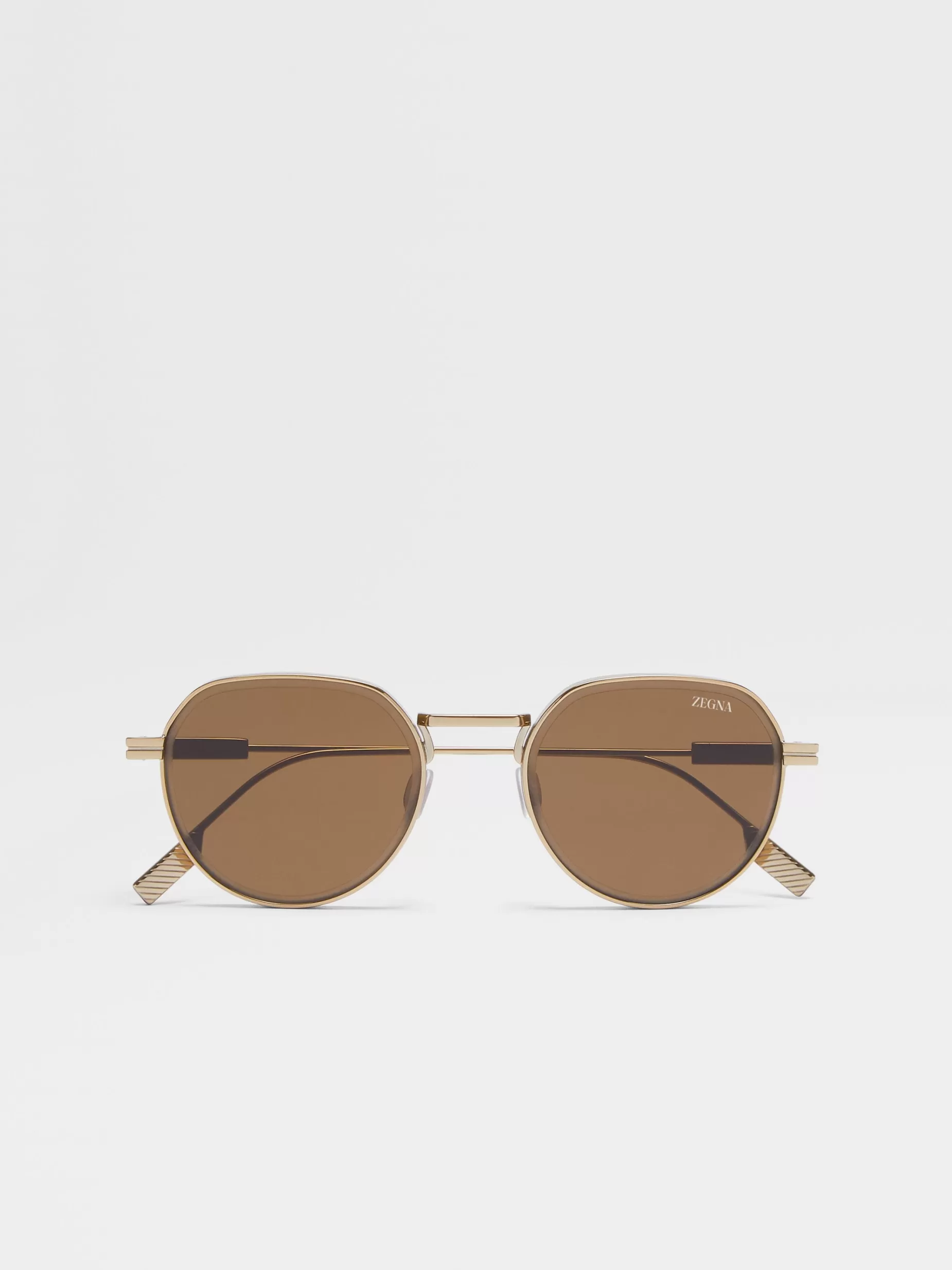 Lunettes de Soleil en Métal Couleur<ZEGNA Sale