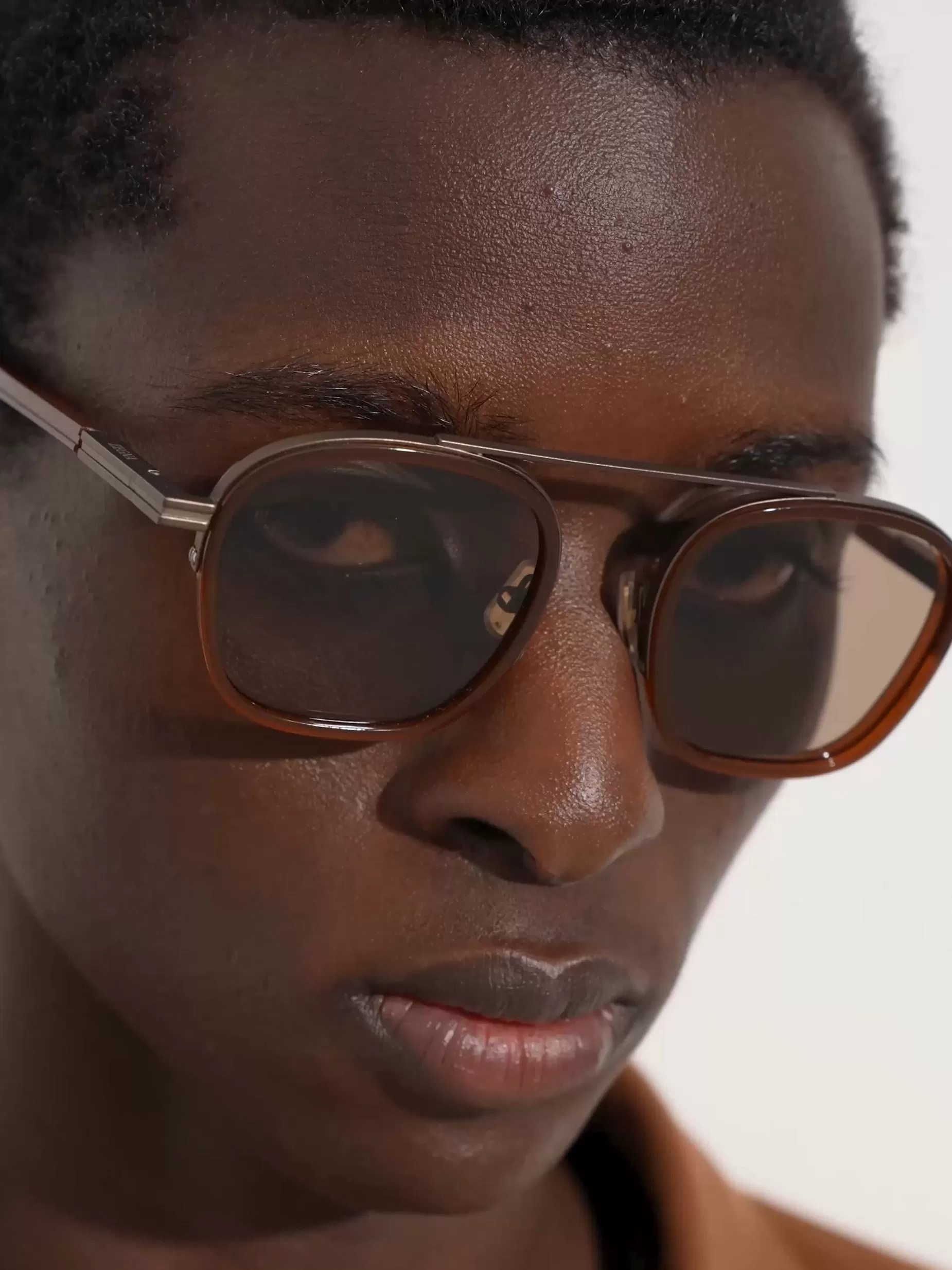 Lunettes de Soleil Orizzonte I en Acétate et Métal Foliage Foncé<ZEGNA Best