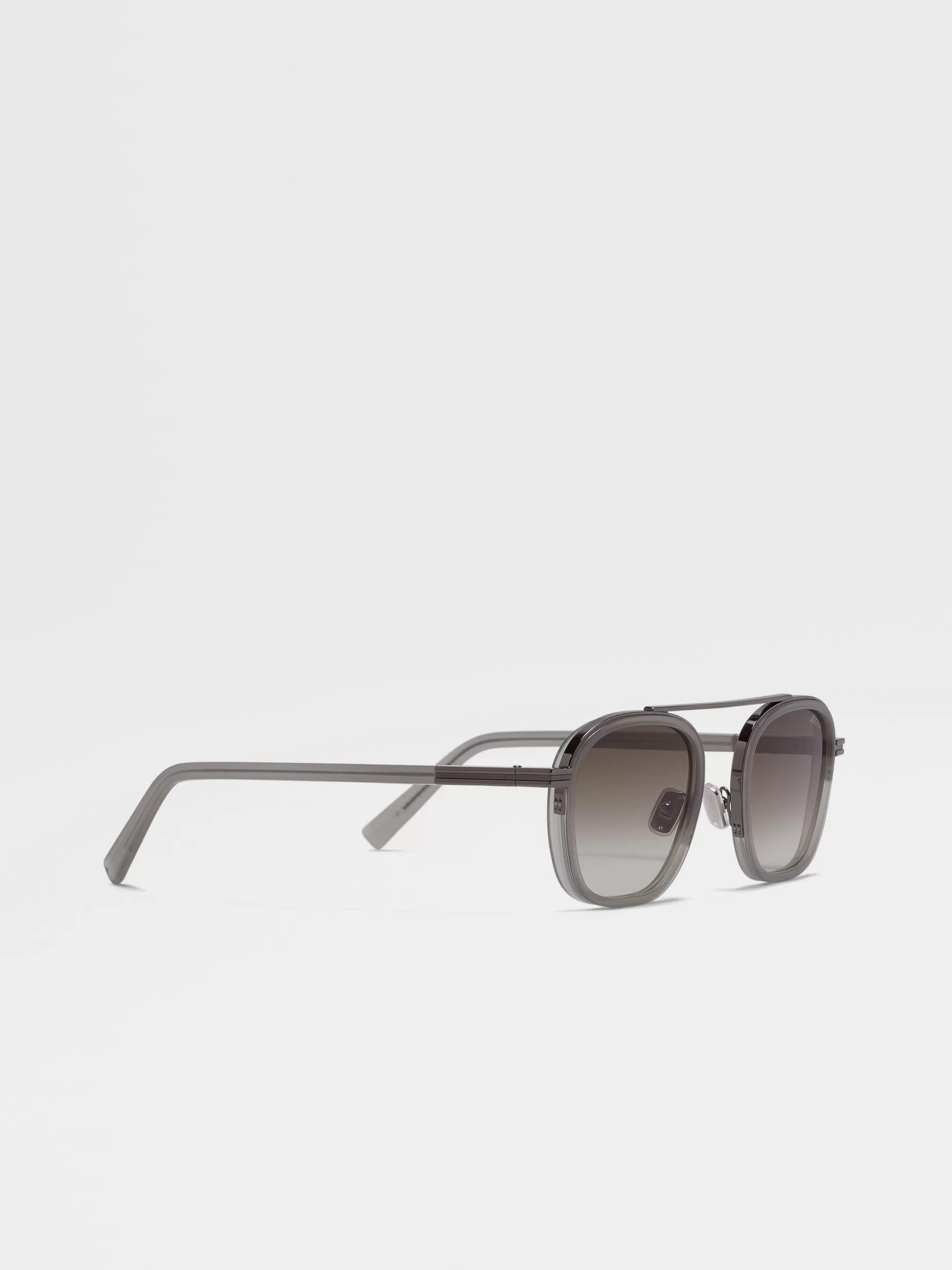 Lunettes de Soleil Orizzonte I en Métal et Acétate es<ZEGNA Discount