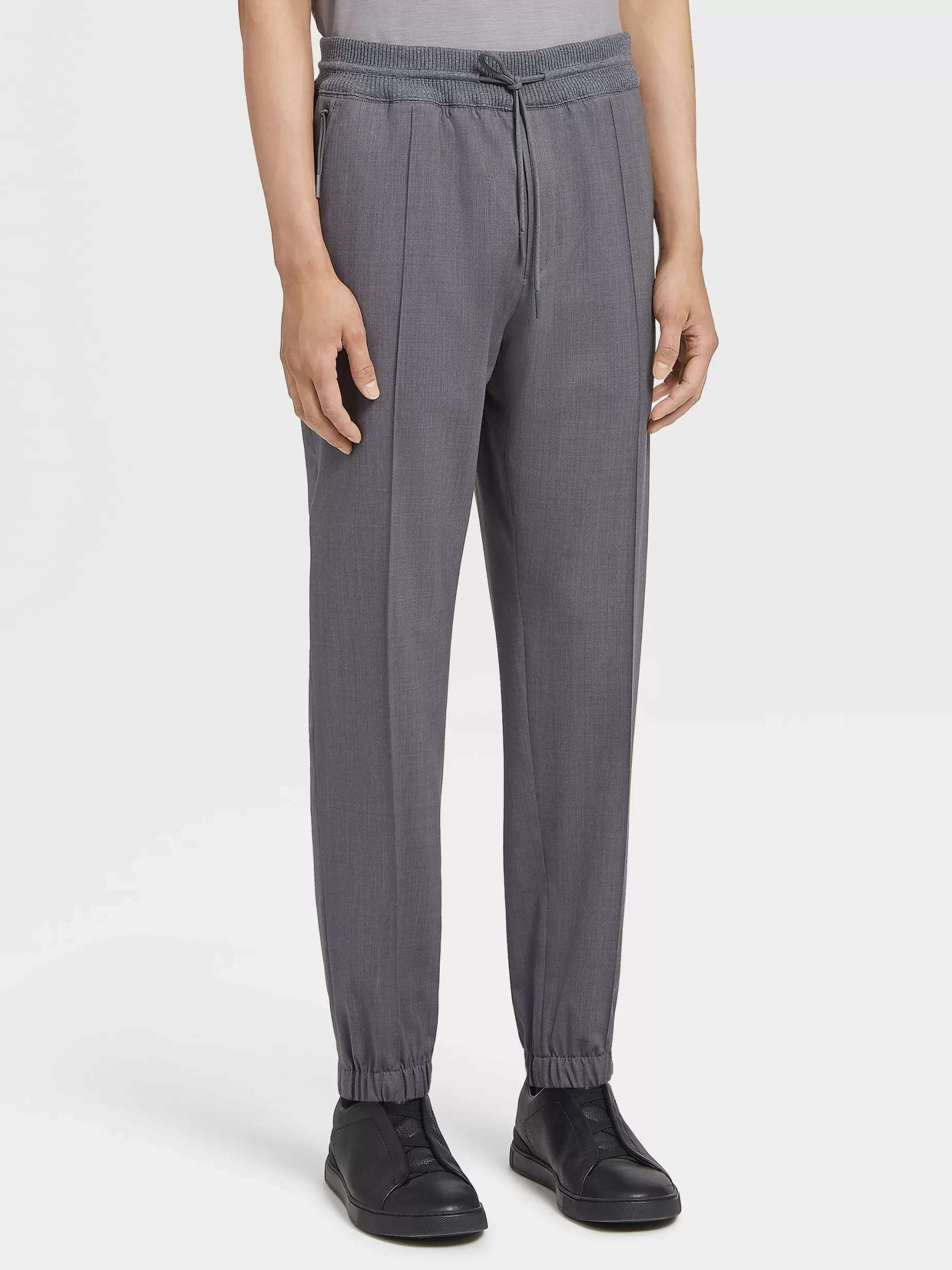 Pantalon de Jogging en Laine High Performance™ Gris Chiné<ZEGNA Best