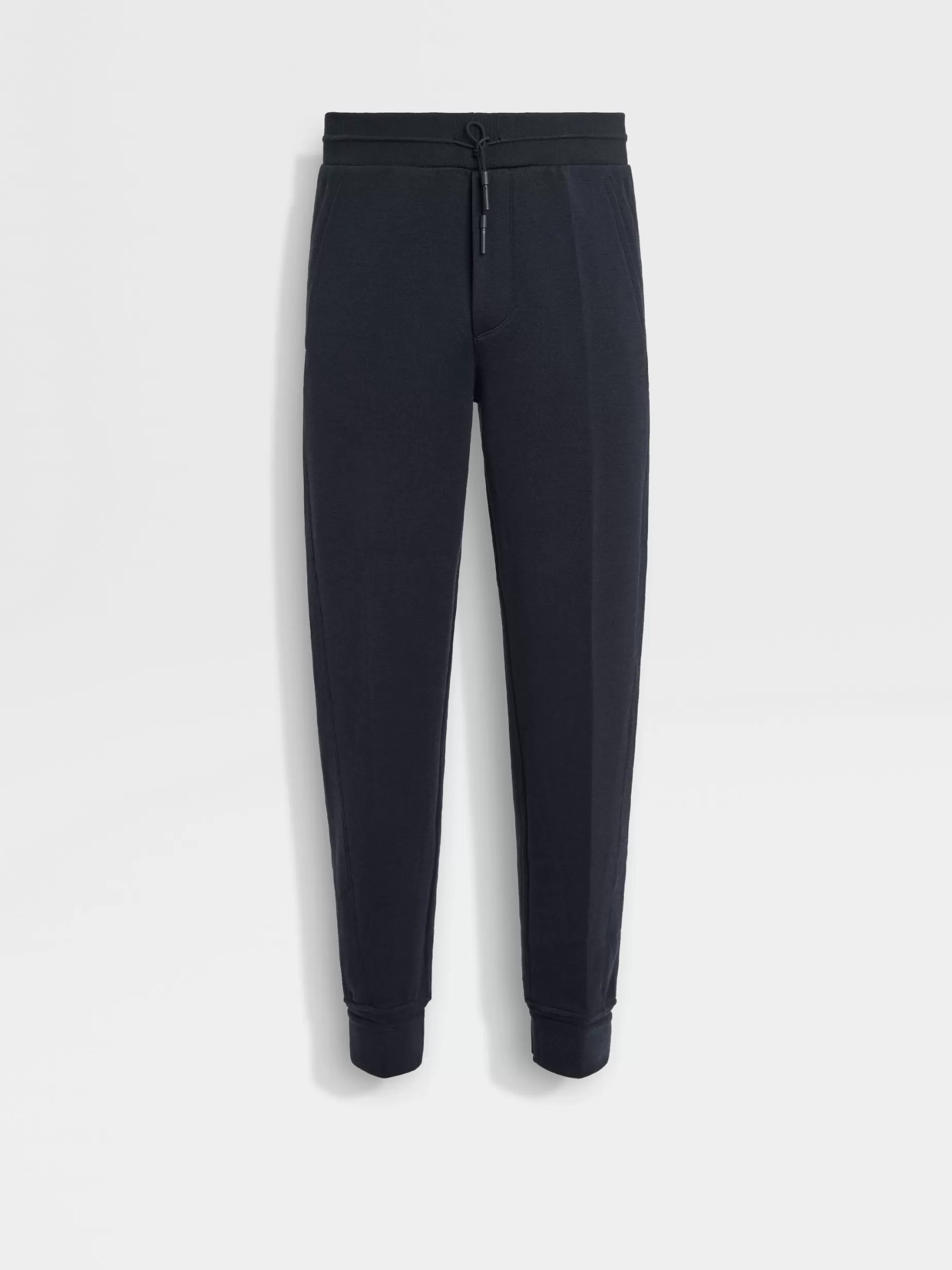 Pantalon de Jogging en Laine High Performance™ Mélangée Bleu Marine<ZEGNA Online