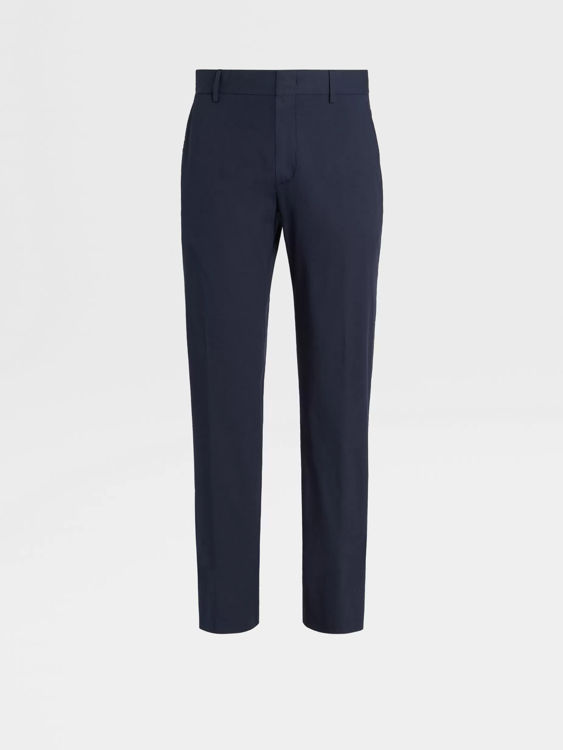 Pantalon en Coton Extensible Bleu Marine<ZEGNA Outlet