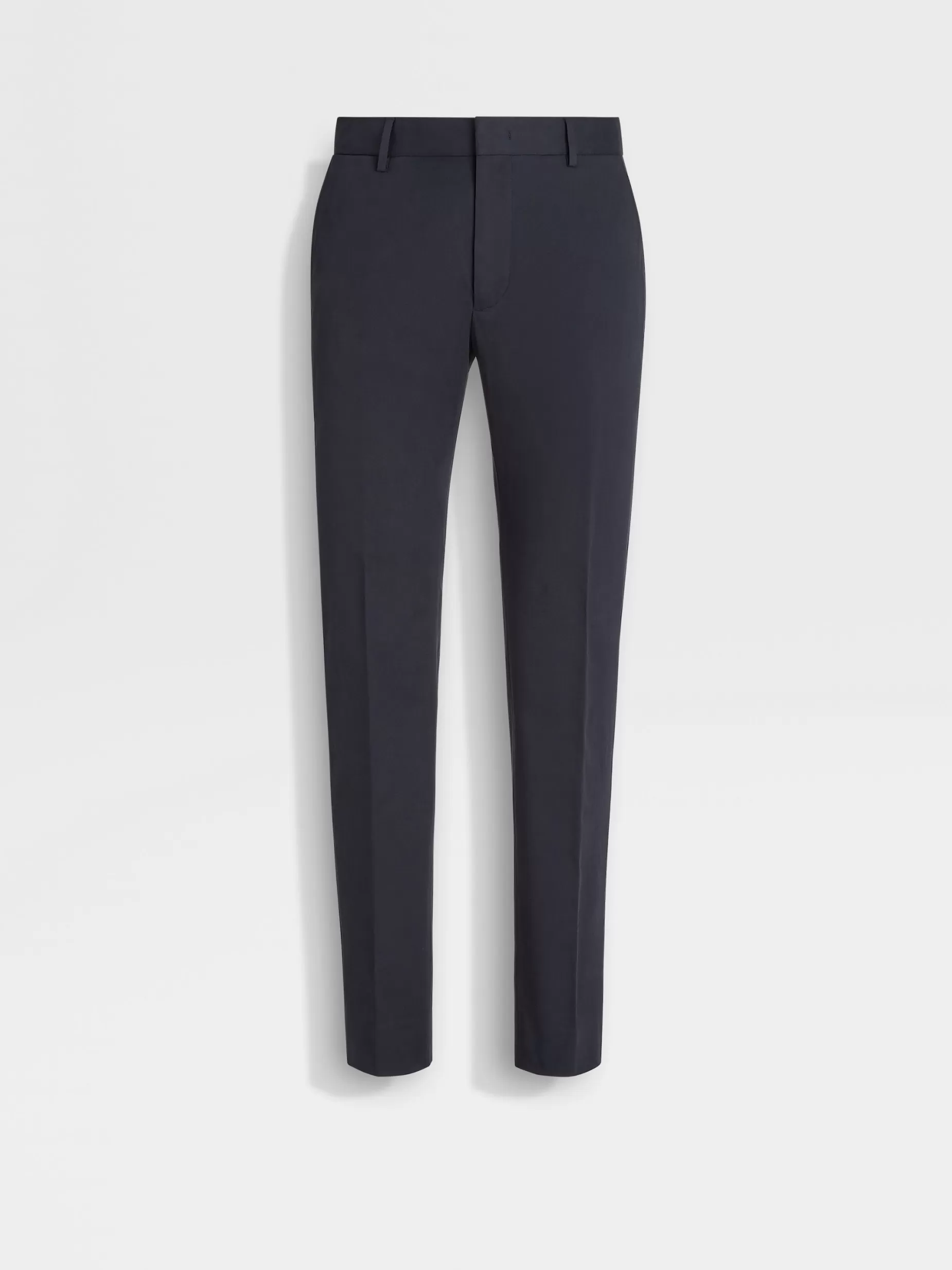 Pantalon en Coton Extensible Bleu Marine<ZEGNA Discount