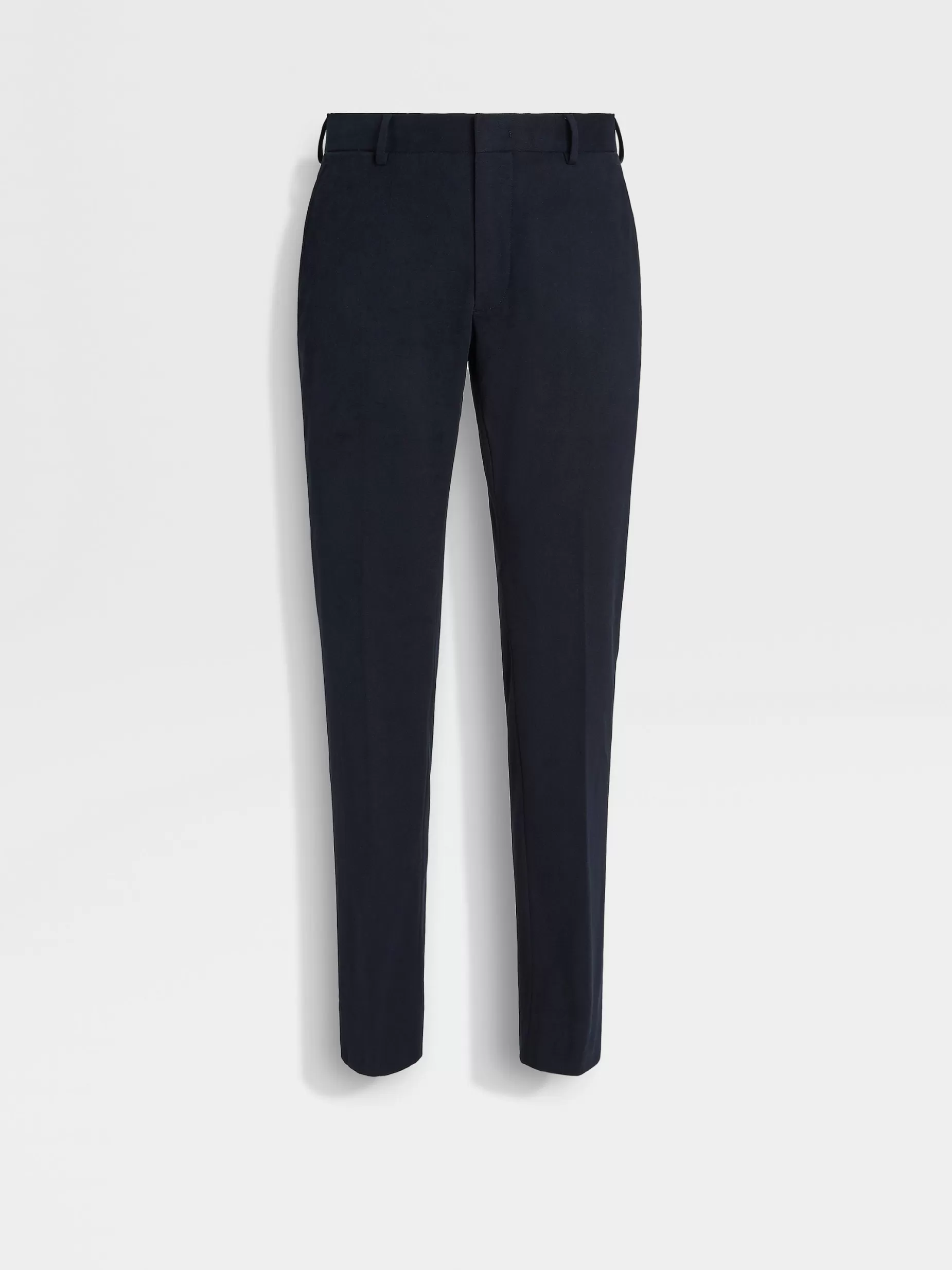 Pantalon en Coton Mélangé Winter Chino Bleu Marine<ZEGNA Sale