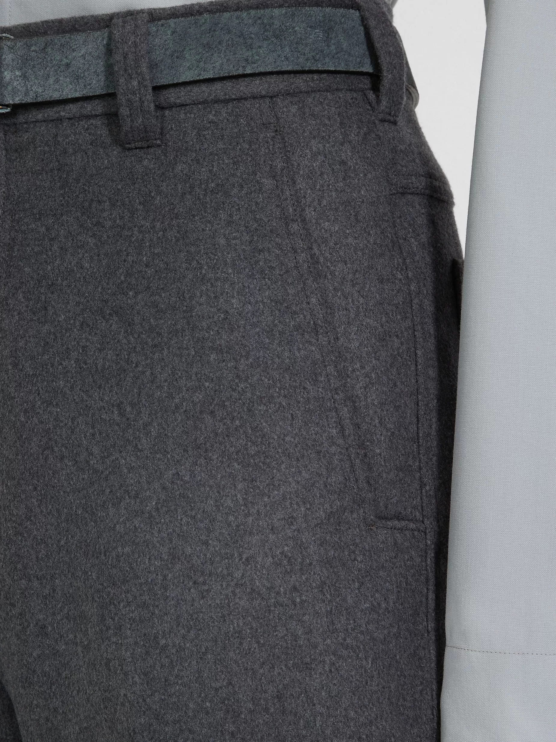 Pantalon en Laine et Cachemire Gris Foncé<ZEGNA Best Sale