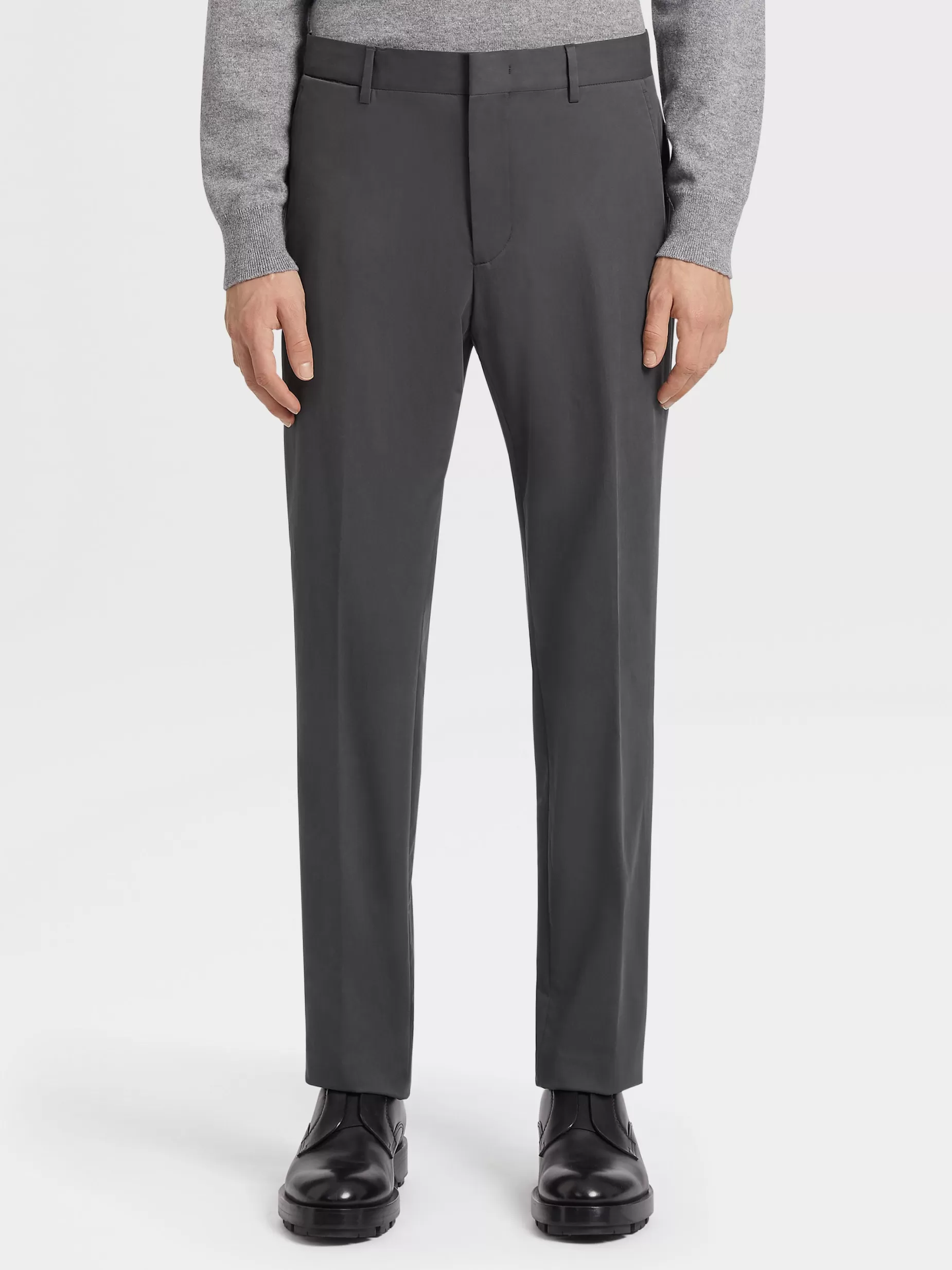 Pantalon Loungewear en Coton Gris Foncé<ZEGNA Store