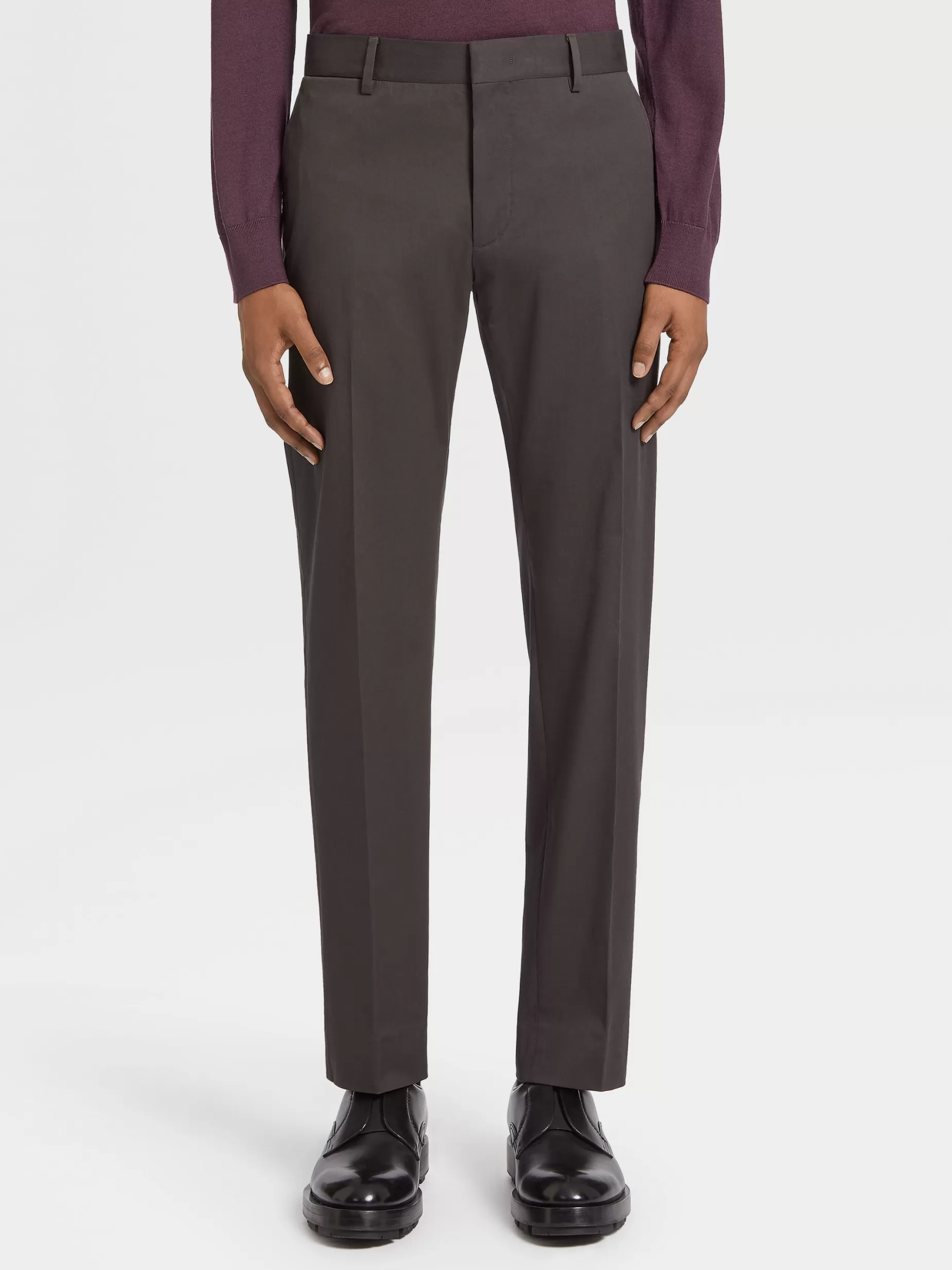 Pantalon Loungewear en Coton Marron Foncé<ZEGNA Flash Sale