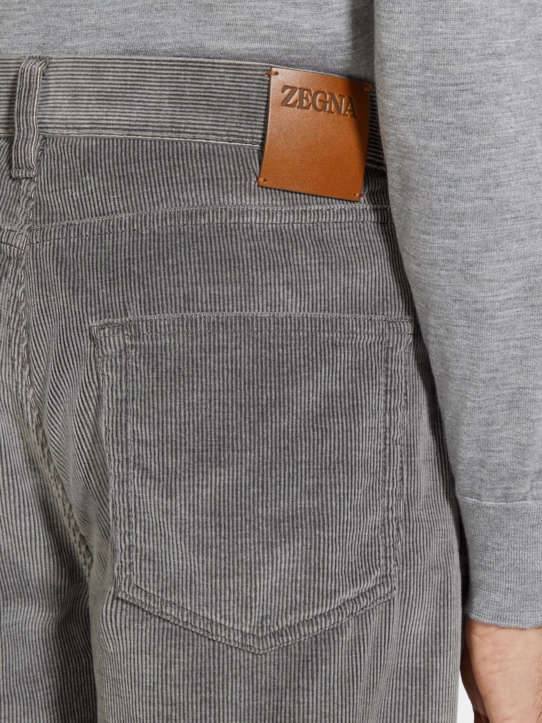 Pantalon Roccia en Cashco Gris China<ZEGNA Cheap