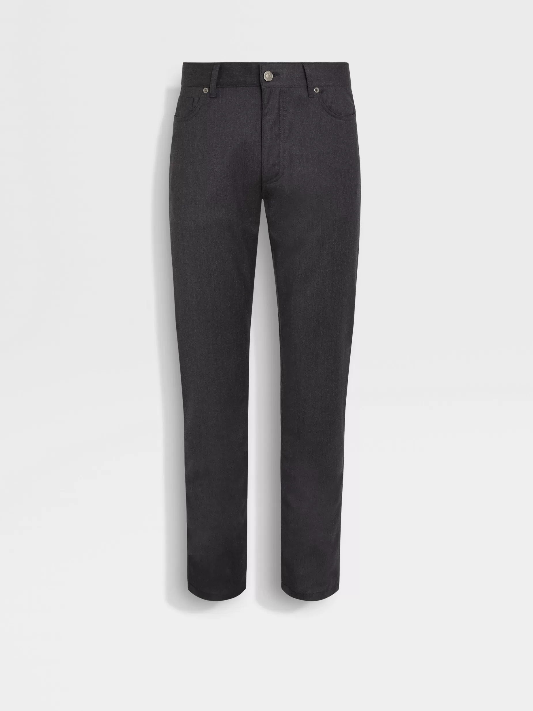 Pantalon Roccia en Laine Gris Foncé Délavé<ZEGNA New