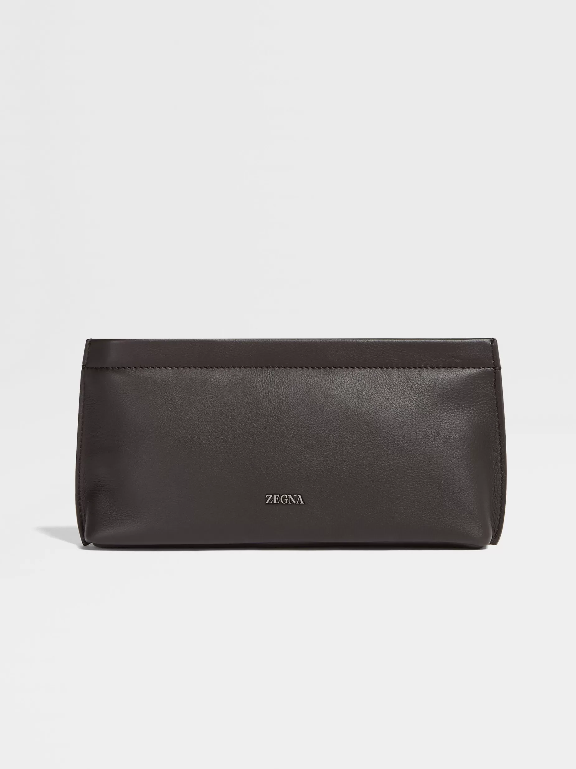 Pochette en SECONDSKIN Marron Foncé<ZEGNA Fashion