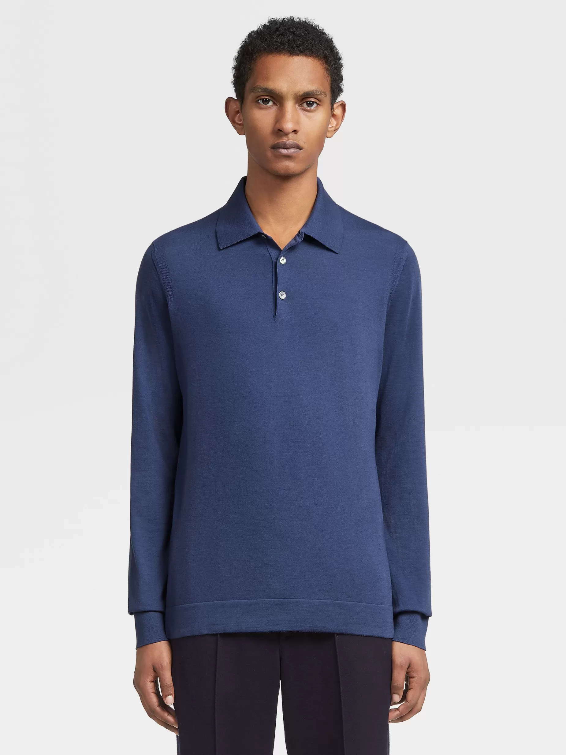 Polo en Laine 12milmil12 Bleu Clair<ZEGNA Sale