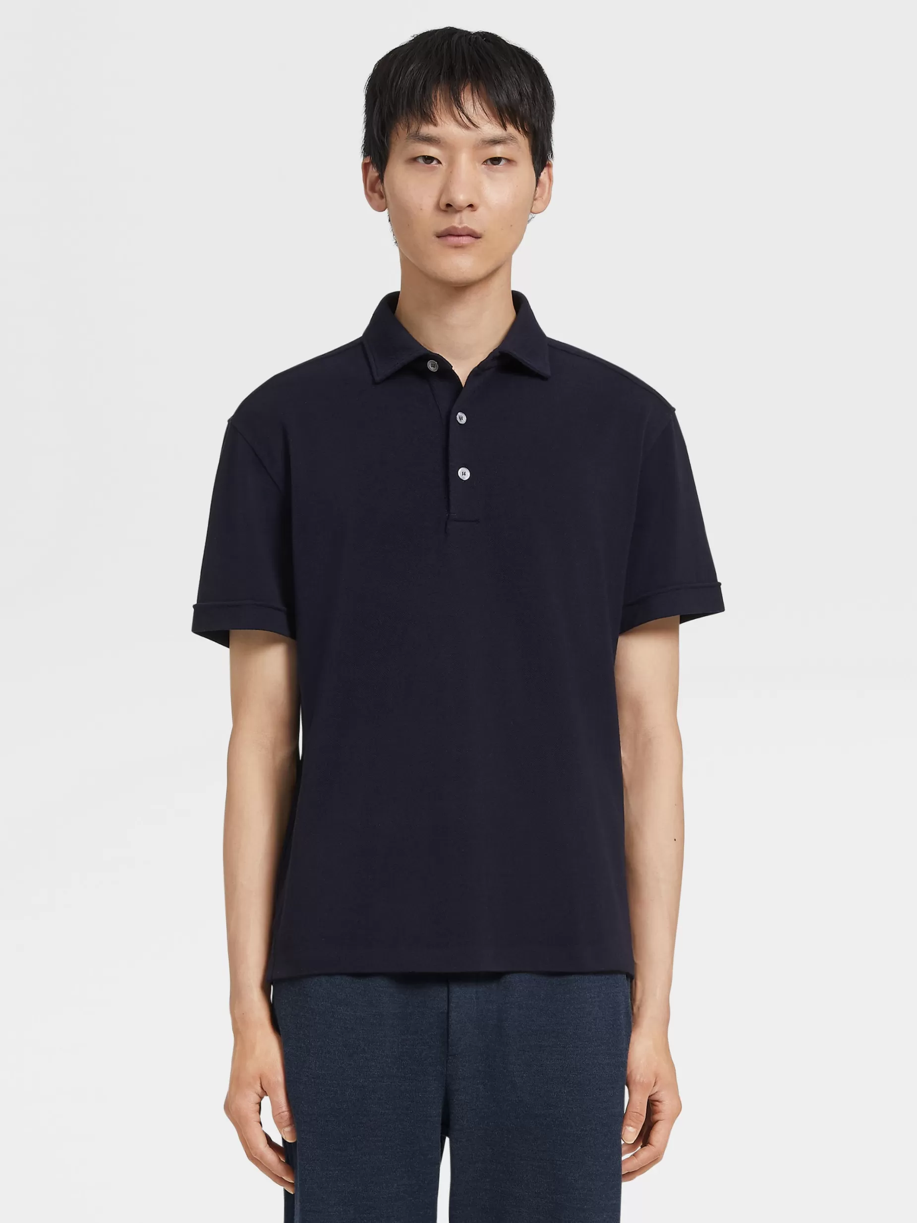 Polo en Laine 12milmil12 Bleu Marine<ZEGNA Clearance