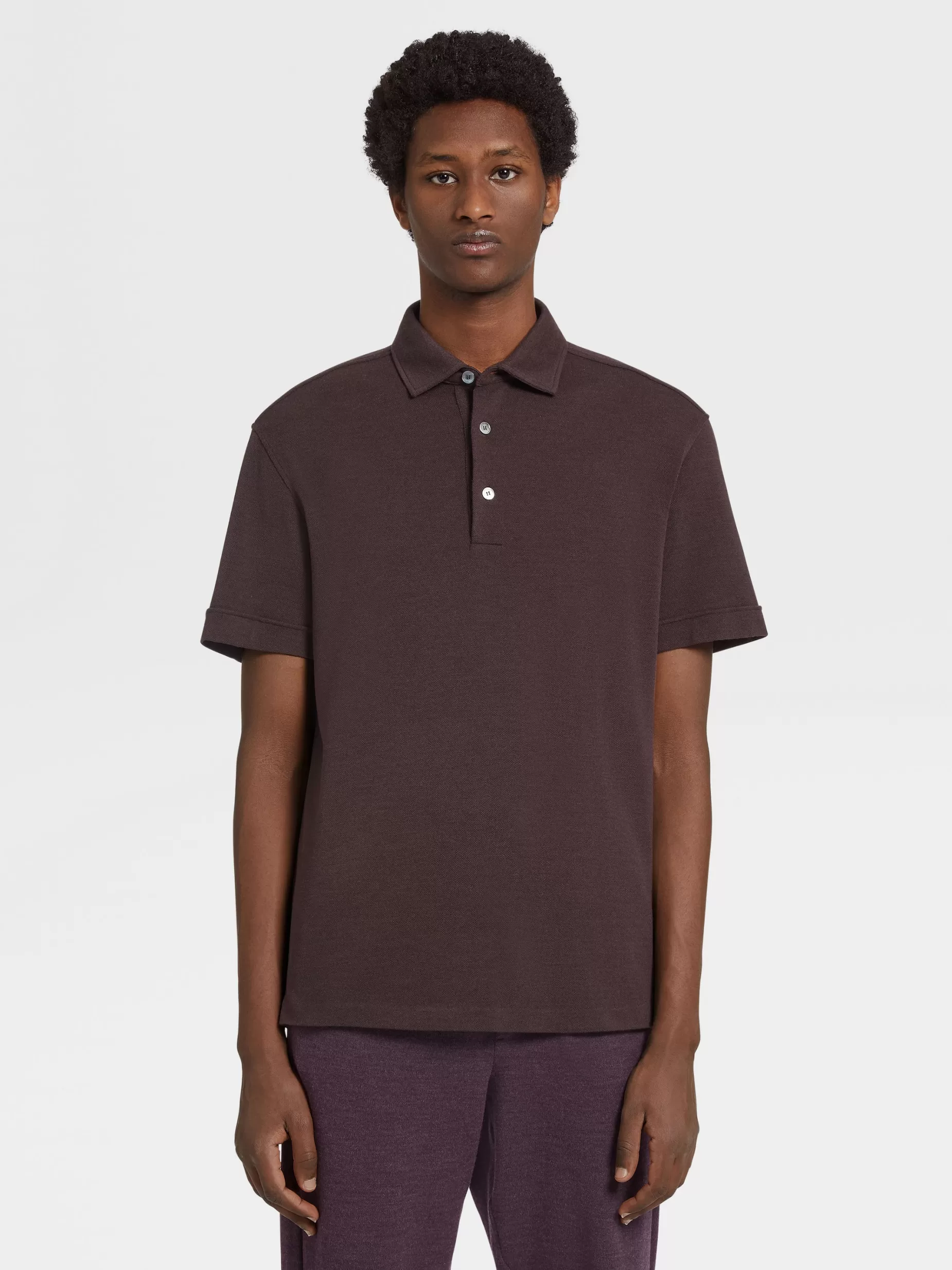 Polo en Laine 12milmil12 Bordeaux Chiné<ZEGNA Store